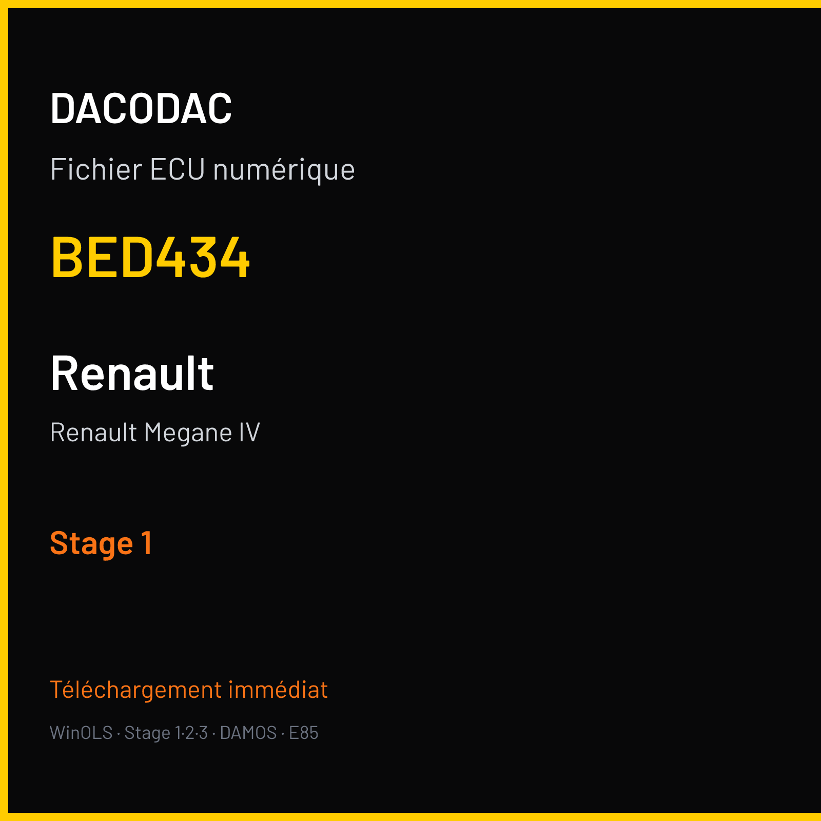 Renault Megane IV (2017) — BED434 — Stage 1