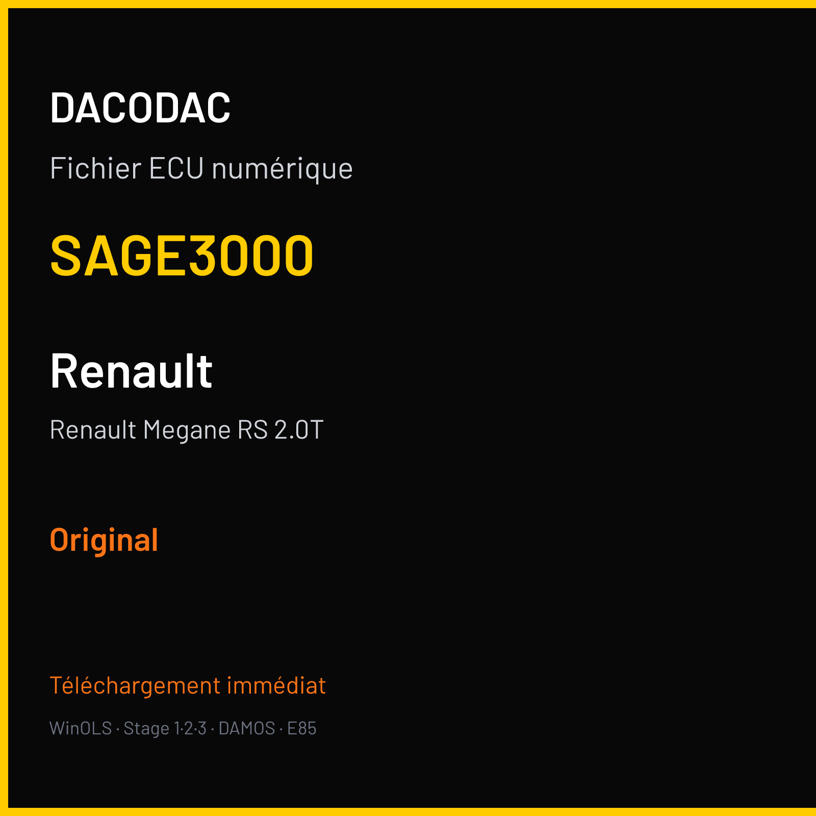 Renault Megane RS 2.0T (2005) — SAGE3000 — Original