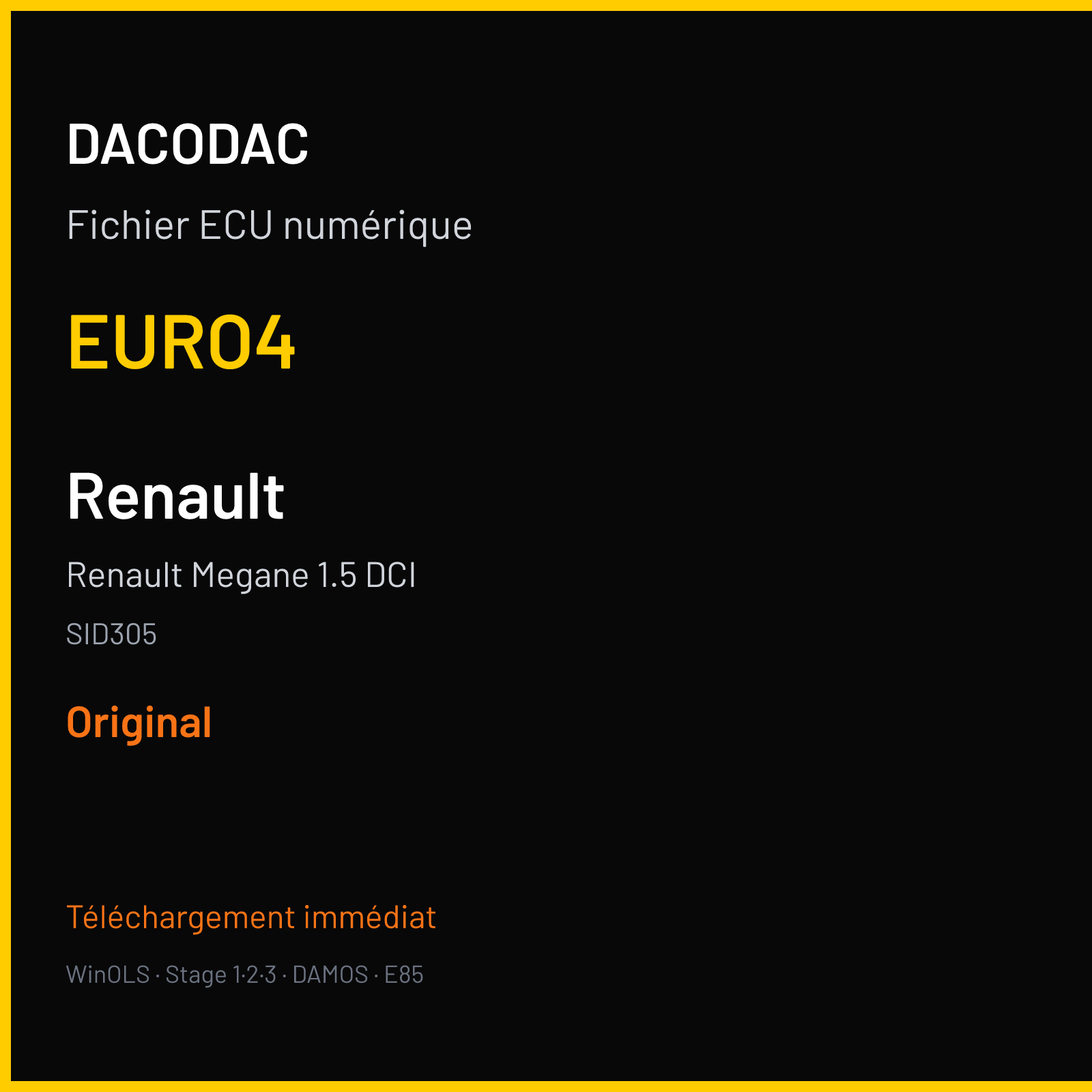 Renault Megane 1.5 DCI (2009) — SID305 — EURO4 — Original