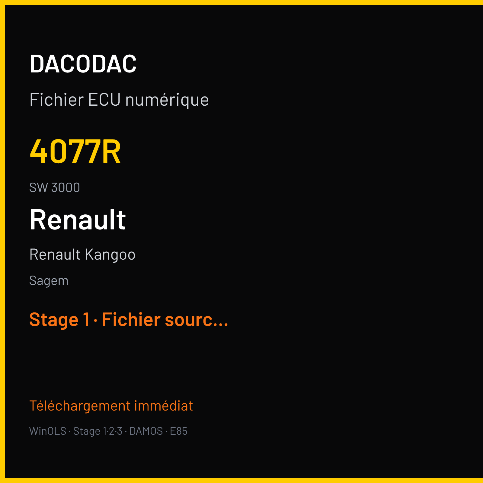 Renault Kangoo (2014) — Sagem — 4077R · 3000 — Stage 1