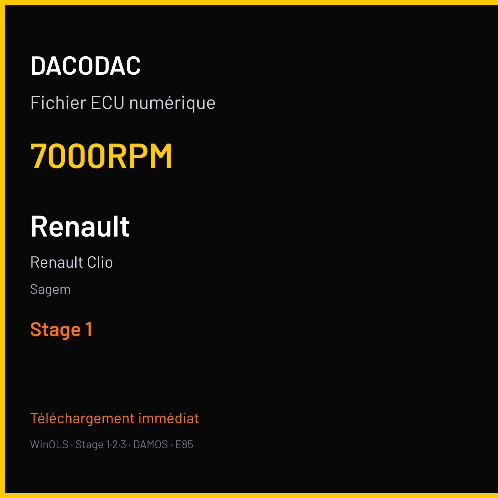 Renault Clio (2009) — Sagem — 7000RPM — Stage 1