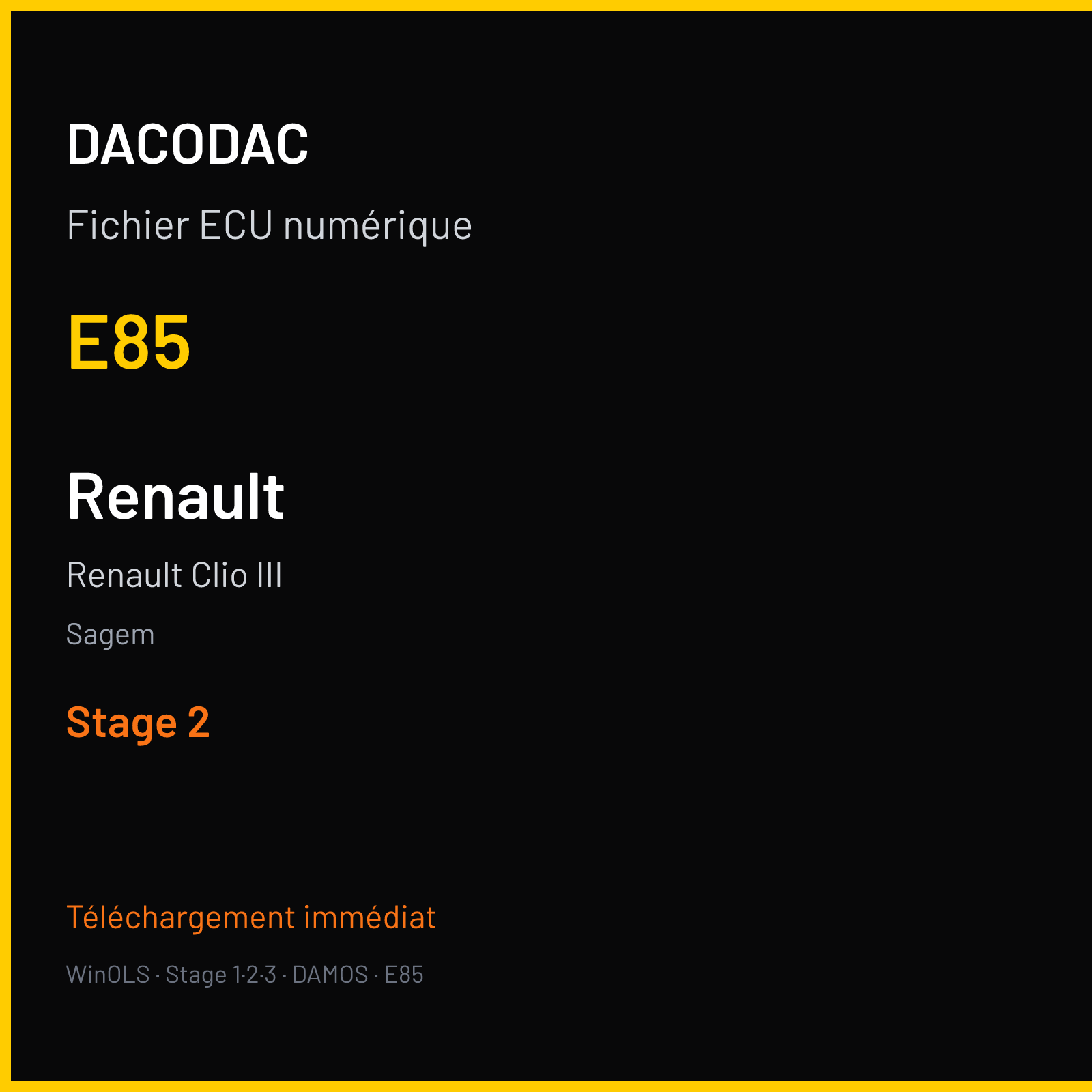 Renault Clio III — Sagem — E85 — Stage 2