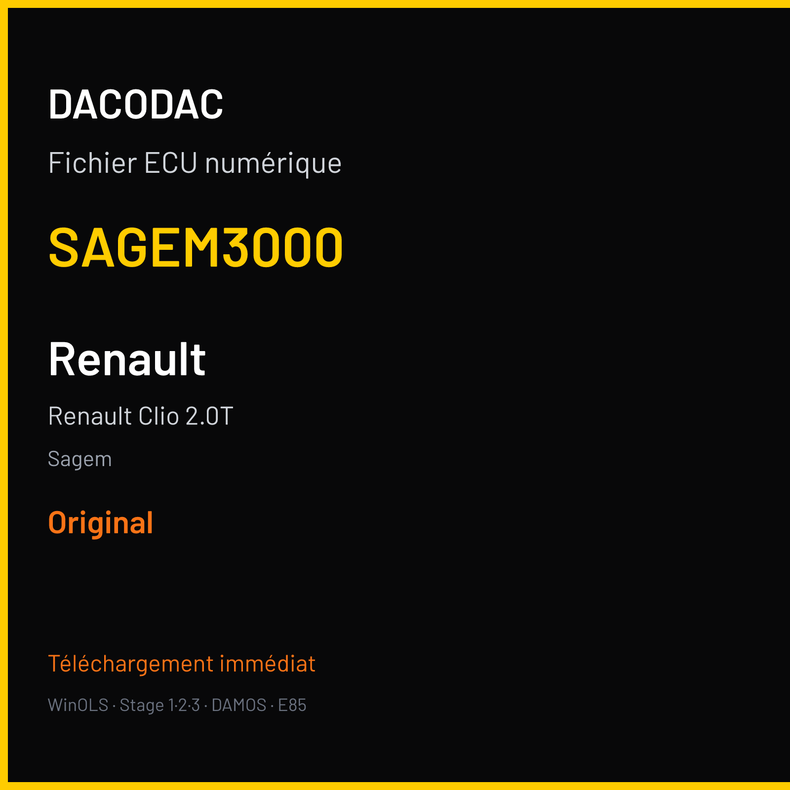 Renault Clio 2.0T (2011) — Sagem — SAGEM3000 — Original