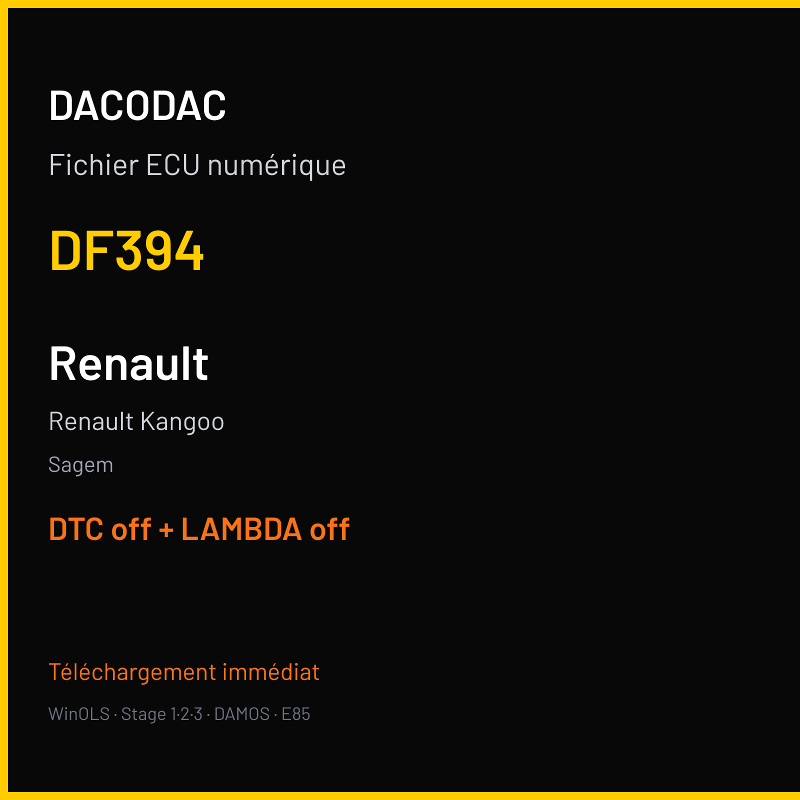 Renault Kangoo (2011) — Sagem — DF394 — DTC off + LAMBDA off