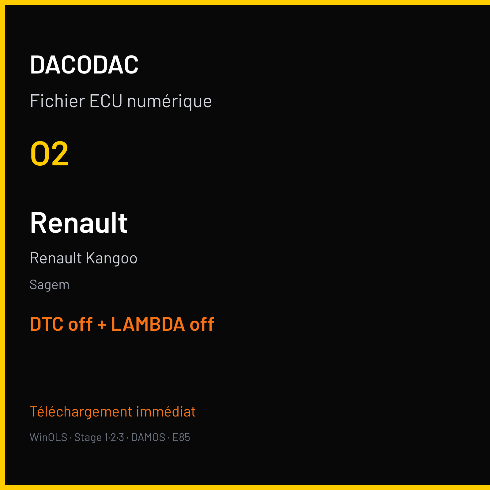 Renault Kangoo (2011) — Sagem — O2 — DTC off + LAMBDA off
