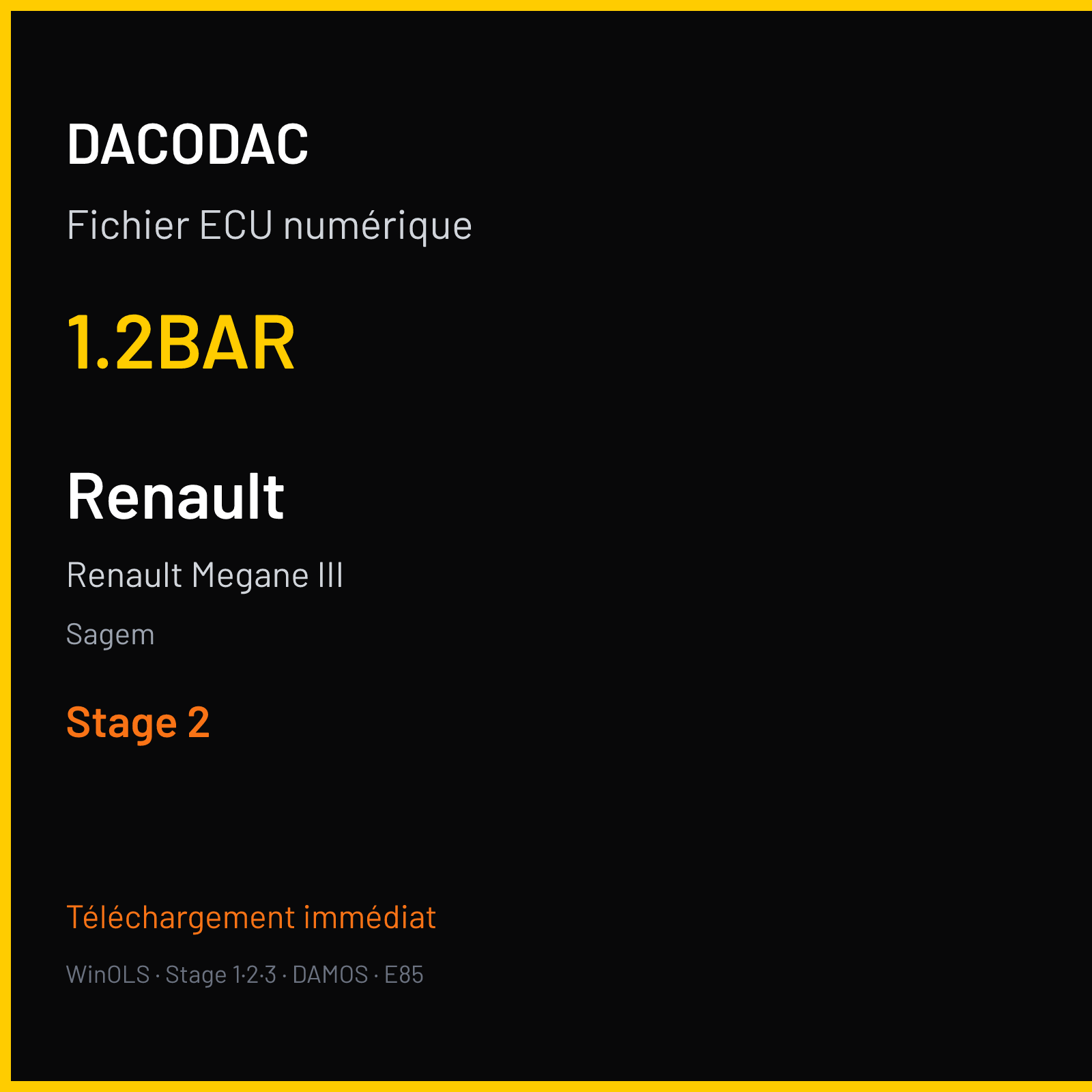 Renault Megane III (2010) — Sagem — 1.2BAR — Stage 2