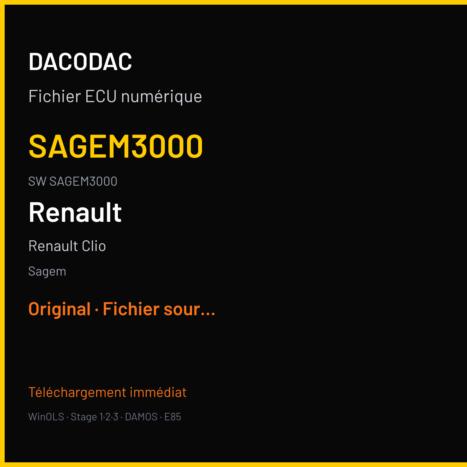 Renault Clio (2007) — Sagem — SAGEM3000 · SAGEM3000 — Original