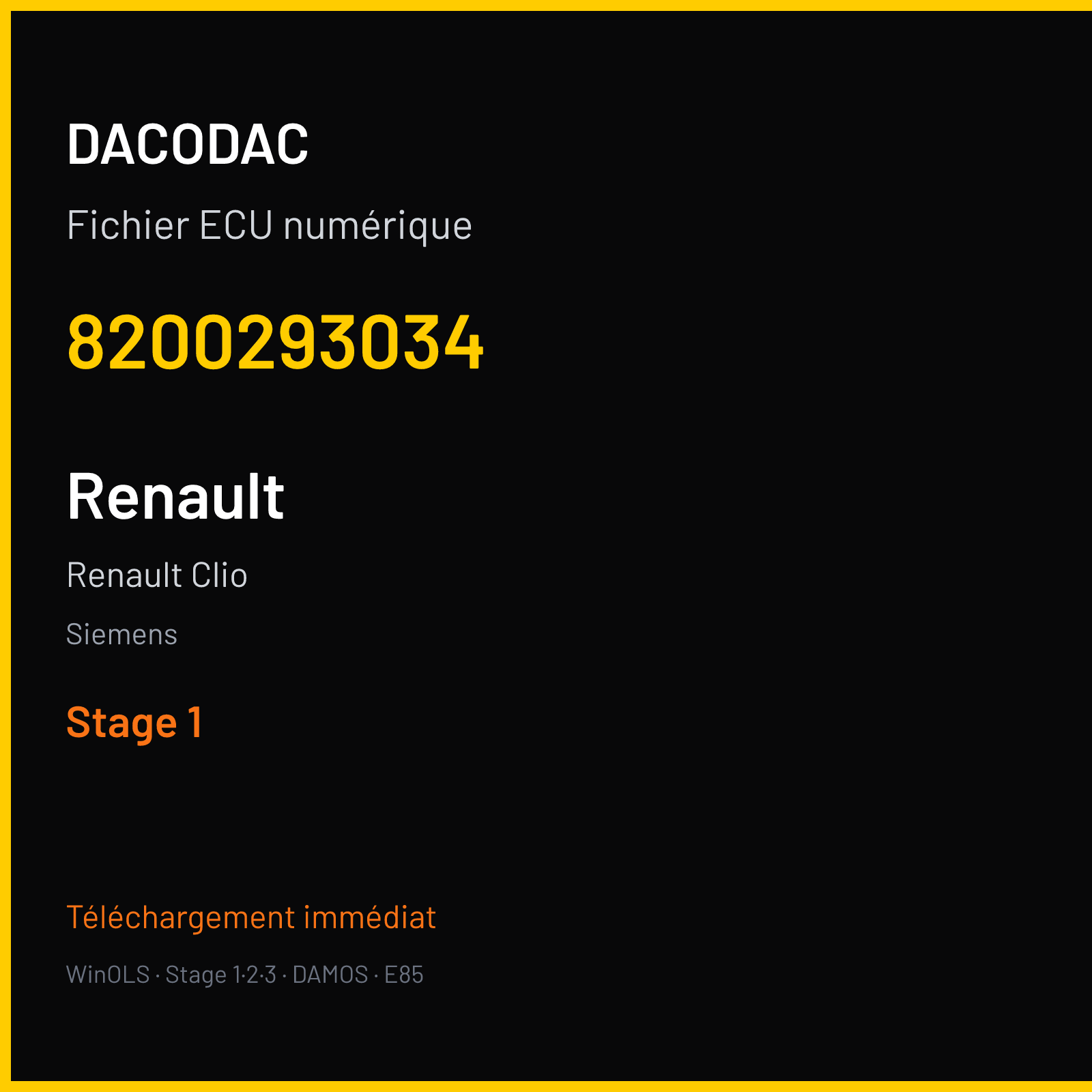 Renault Clio (2002) — Siemens — 8200293034 — Stage 1