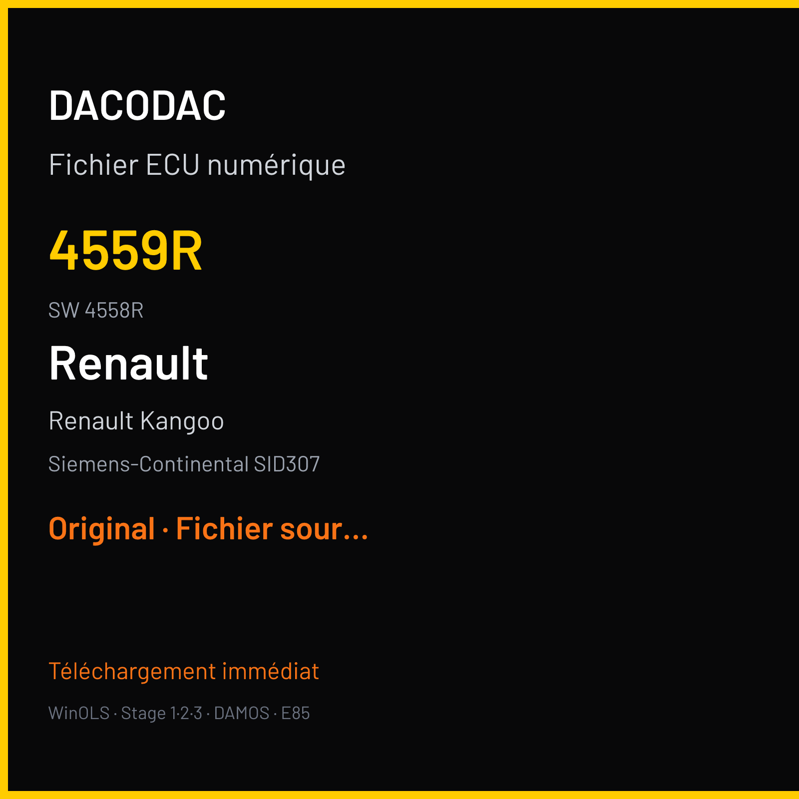 Renault Kangoo 109 ch — Siemens-Continental SID307 — 4559R · 4558R · RFC4252000000 — Original