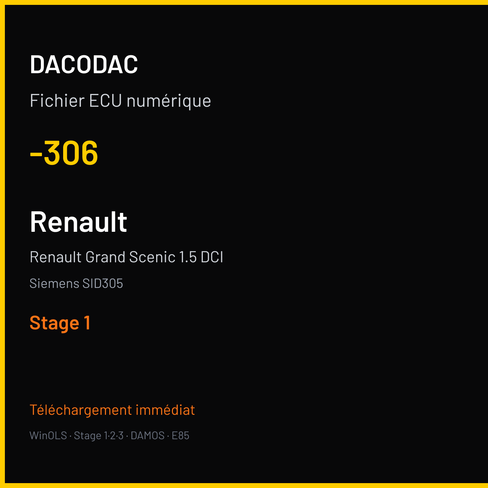 Renault Grand Scenic 1.5 DCI (2009) — Siemens SID305 — -306 — Stage 1