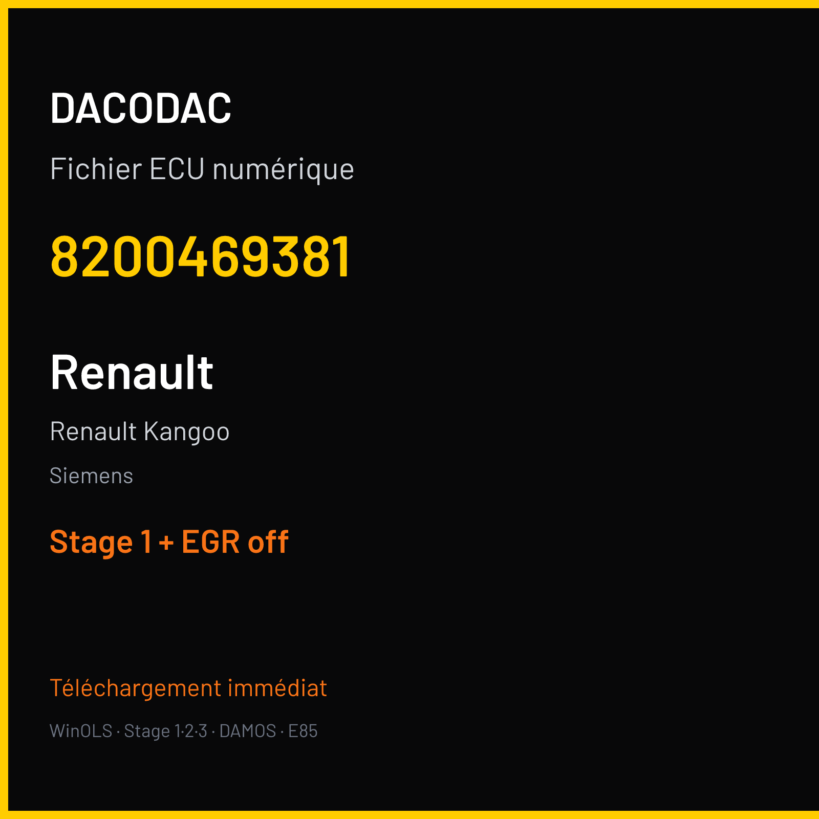 Renault Kangoo (2005) — Siemens — 8200469381 — Stage 1 + EGR off