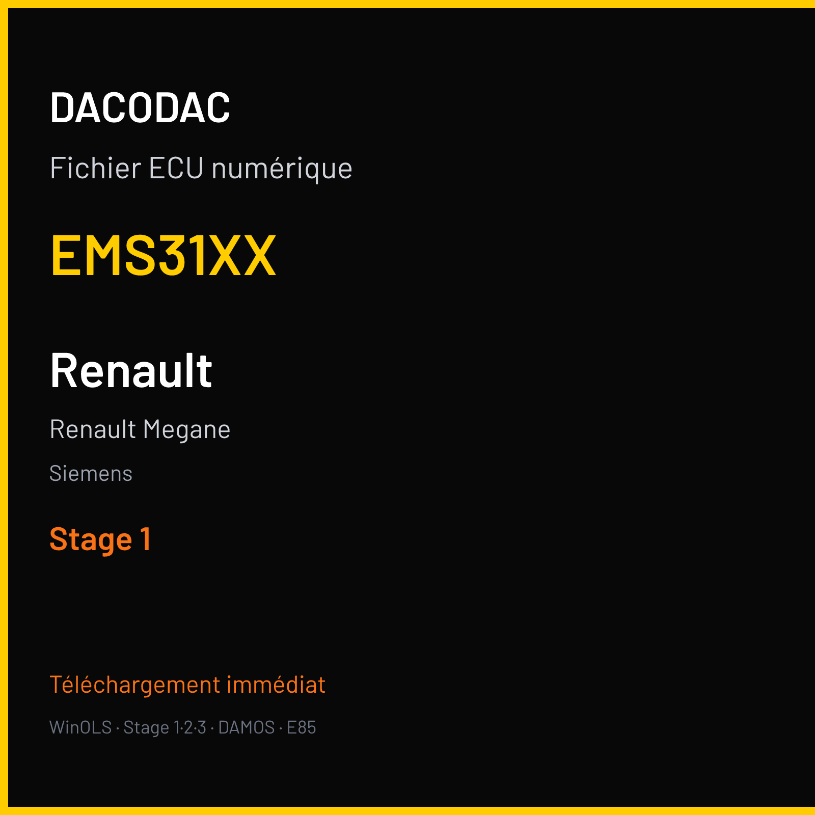 Renault Megane (2010) — Siemens — EMS31XX — Stage 1