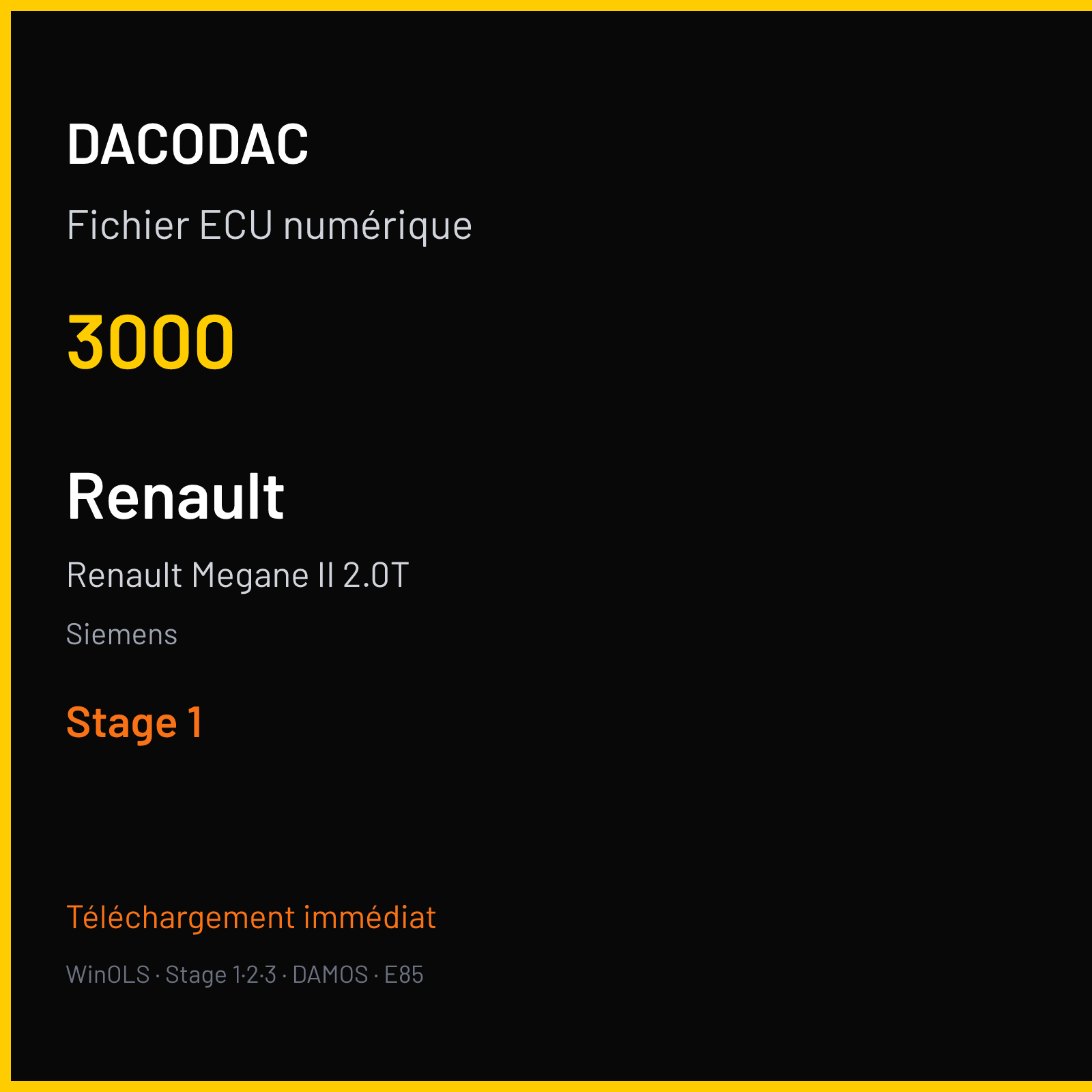 Renault Megane II 2.0T (2004) — Siemens — 3000 — Stage 1