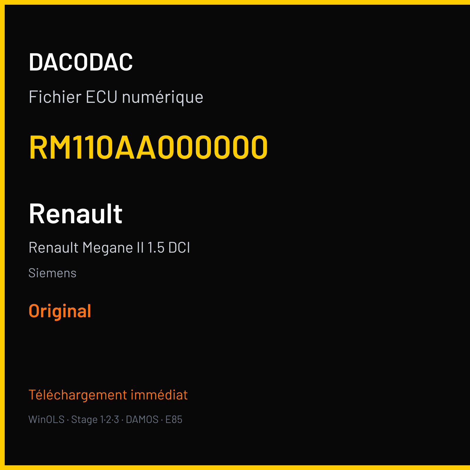 Renault Megane II 1.5 DCI — Siemens — RM110AA000000 — Original