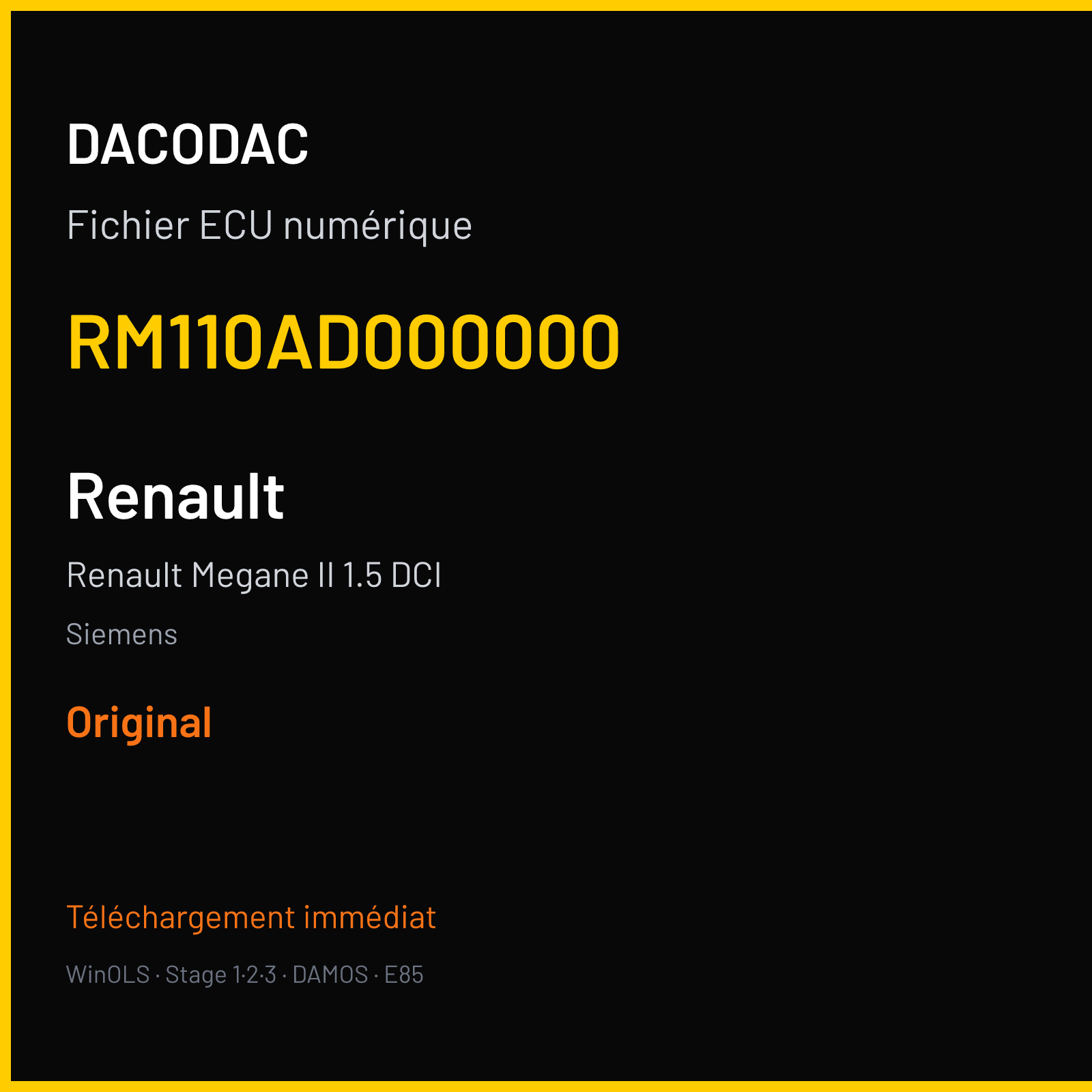 Renault Megane II 1.5 DCI (2005) — Siemens — RM110AD000000 — Original