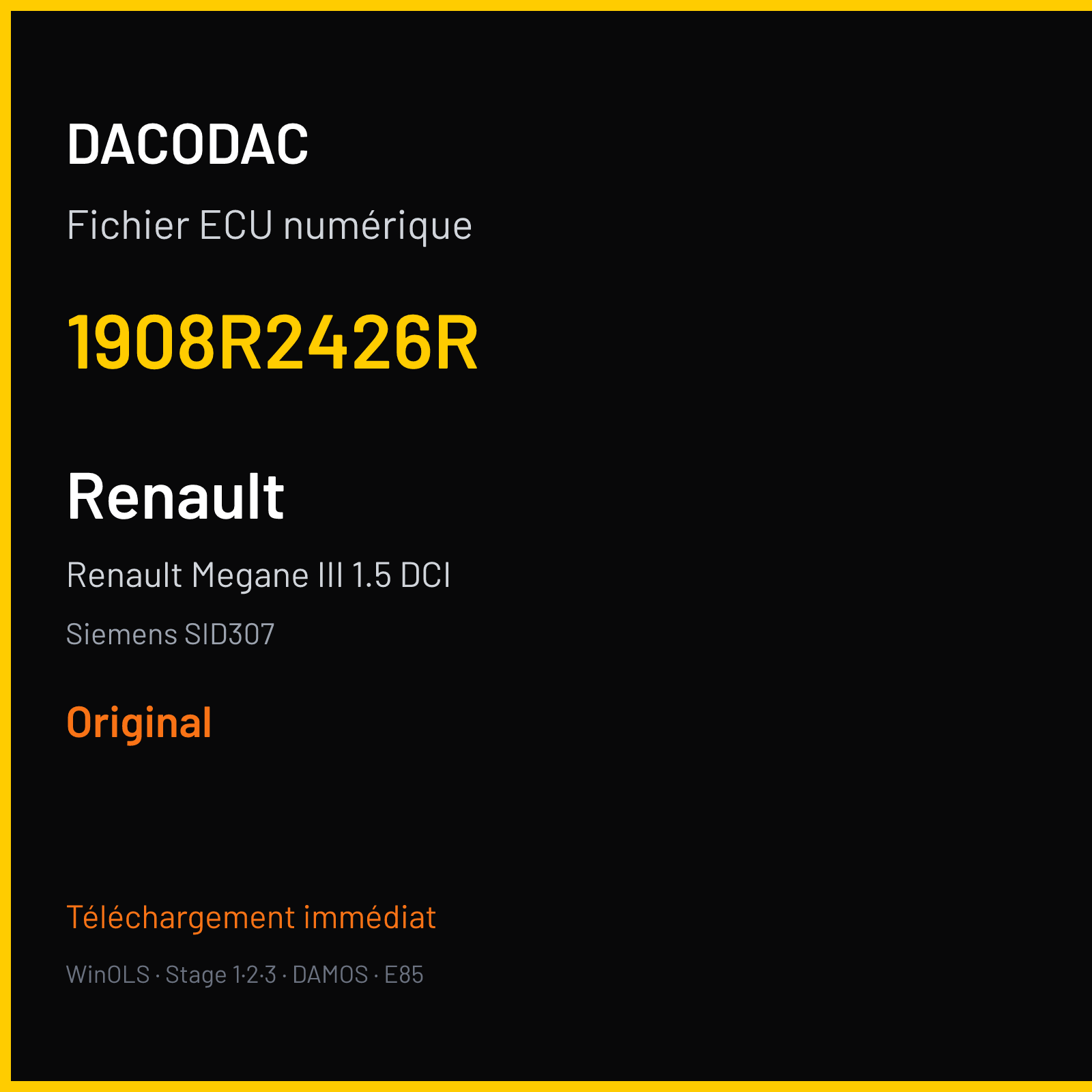 Renault Megane III 1.5 DCI (2012) — Siemens SID307 — 1908R2426R — Original