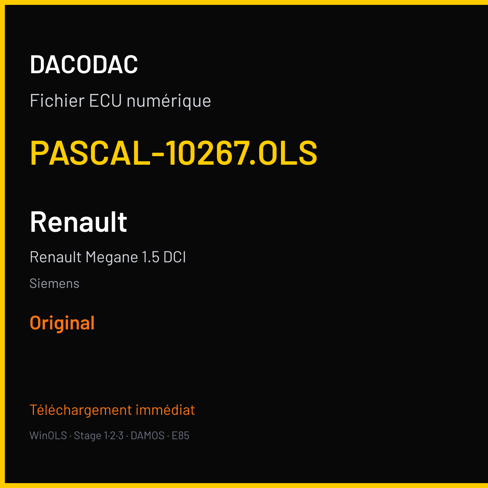 Renault Megane 1.5 DCI (2013) — Siemens — PASCAL-10267.OLS — Original