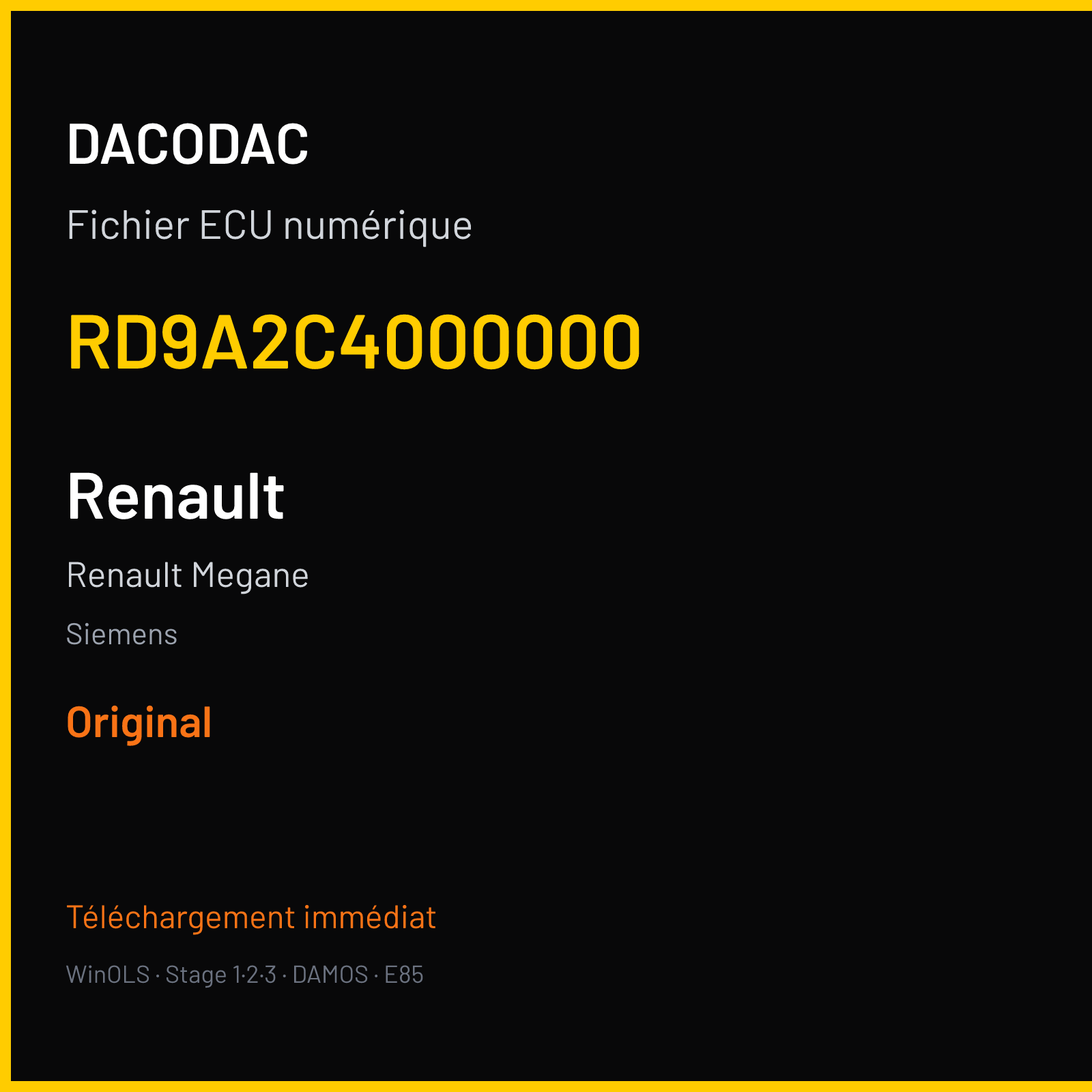 Renault Megane — Siemens — RD9A2C4000000 — Original