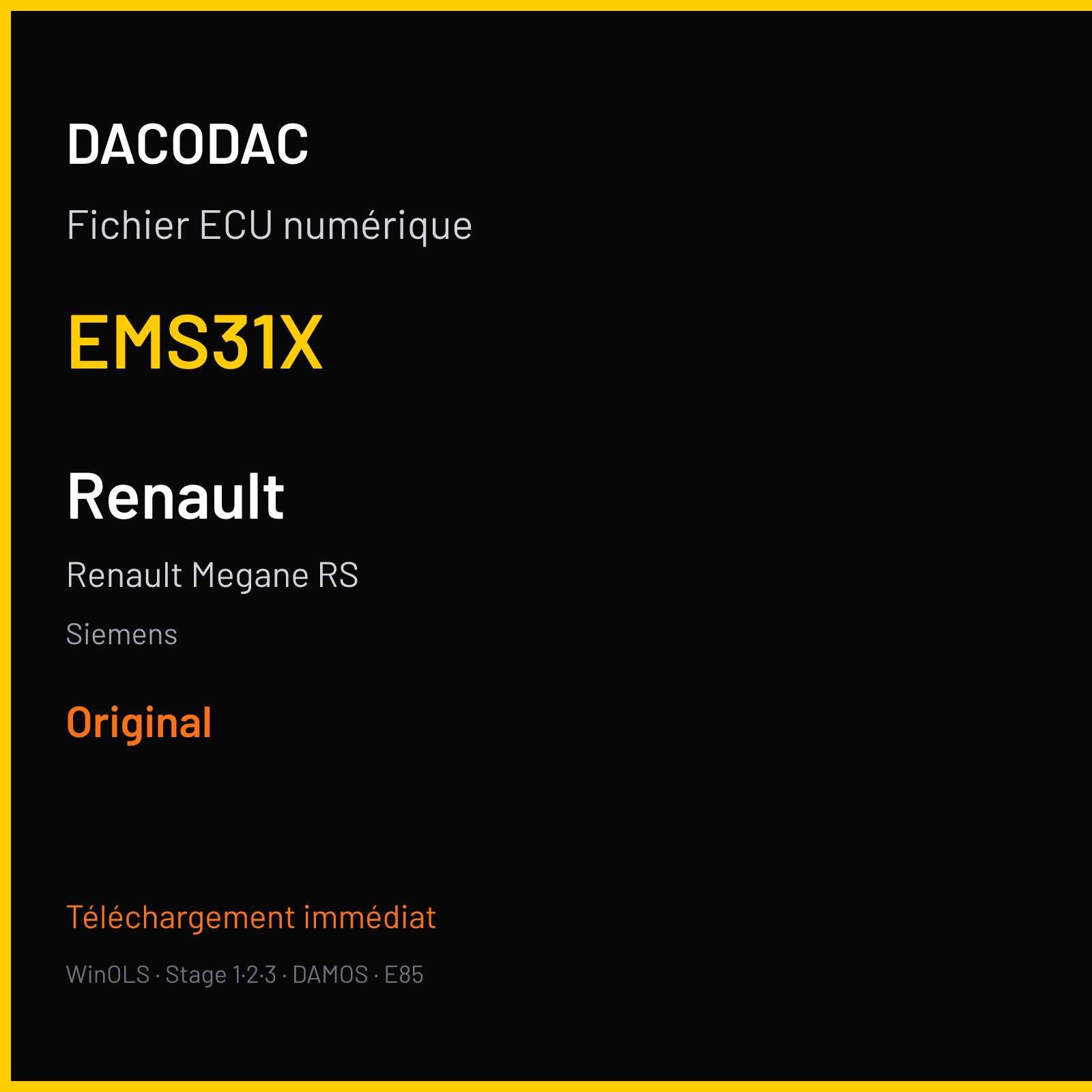 Renault Megane RS (2010) — Siemens — EMS31X — Original