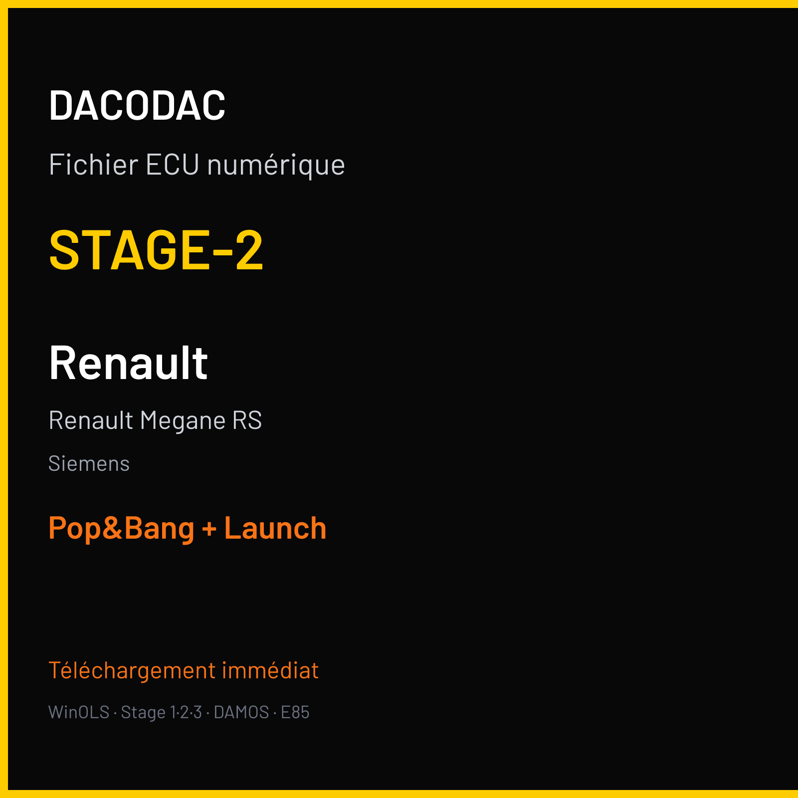Renault Megane RS (2010) — Siemens — STAGE-2 — Pop&Bang + Launch