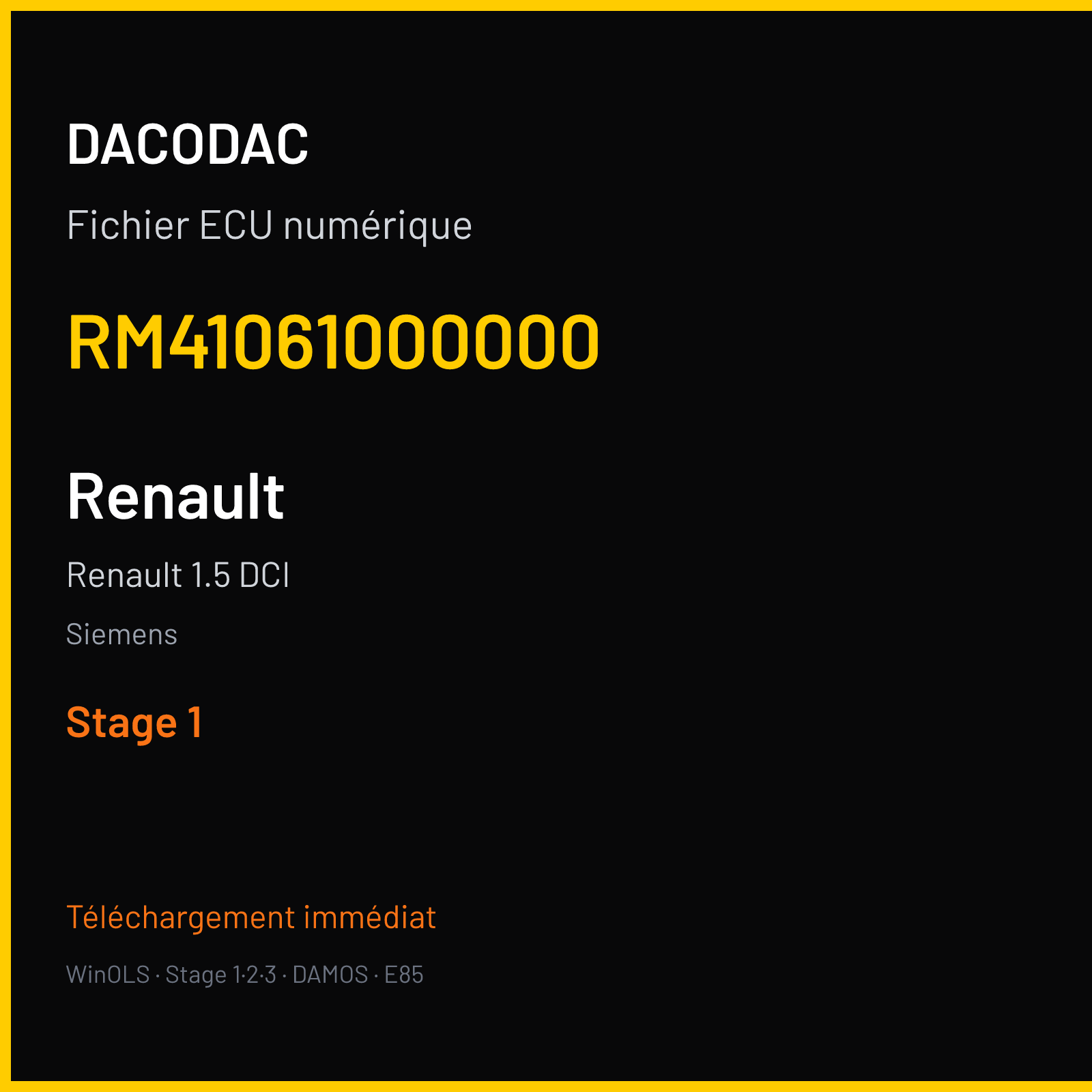 Renault 1.5 DCI (2008) — Siemens — RM41061000000 — Stage 1