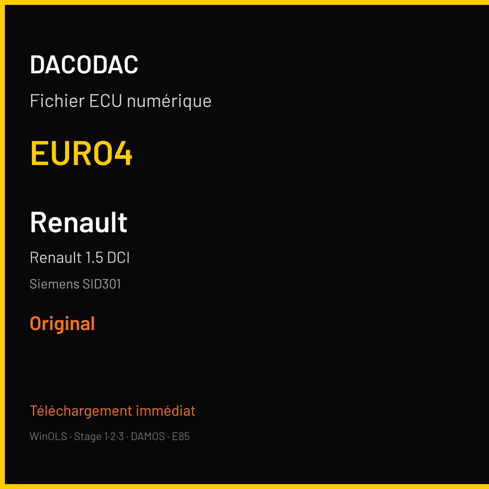 Renault 1.5 DCI (2008) — Siemens SID301 — EURO4 — Original
