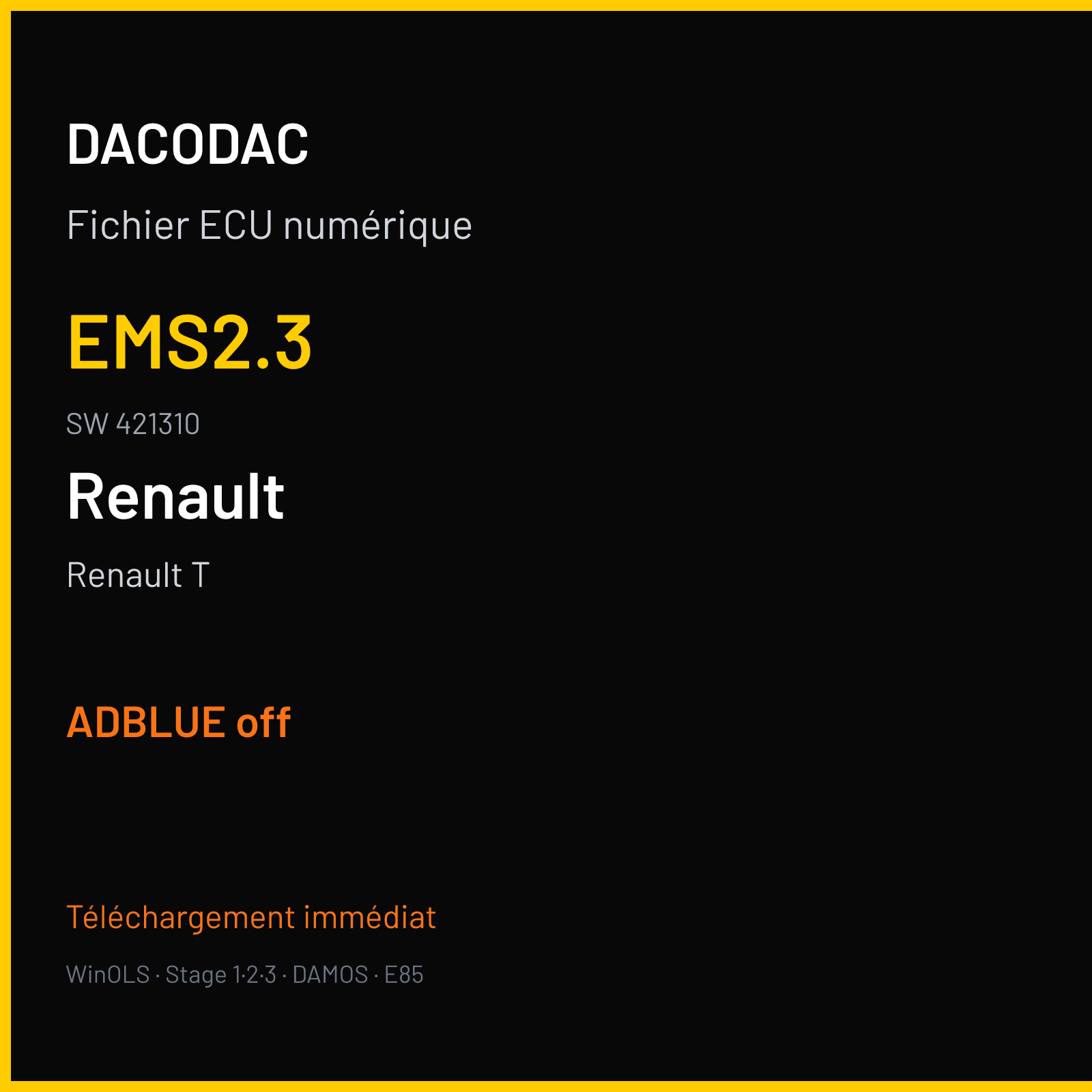 Renault T (2016) — EMS2.3 · 421310 — ADBLUE off