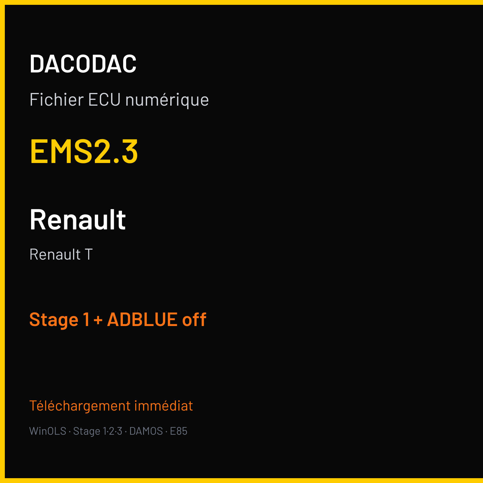 Renault T (2014) — EMS2.3 — Stage 1 + ADBLUE off