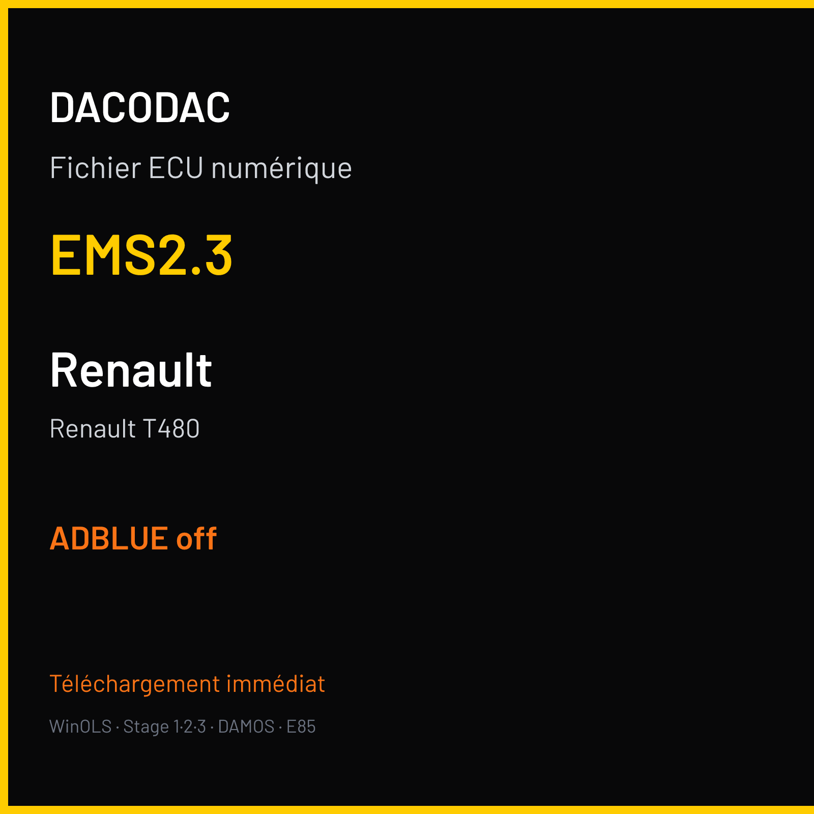 Renault T480 (2017) — EMS2.3 — ADBLUE off