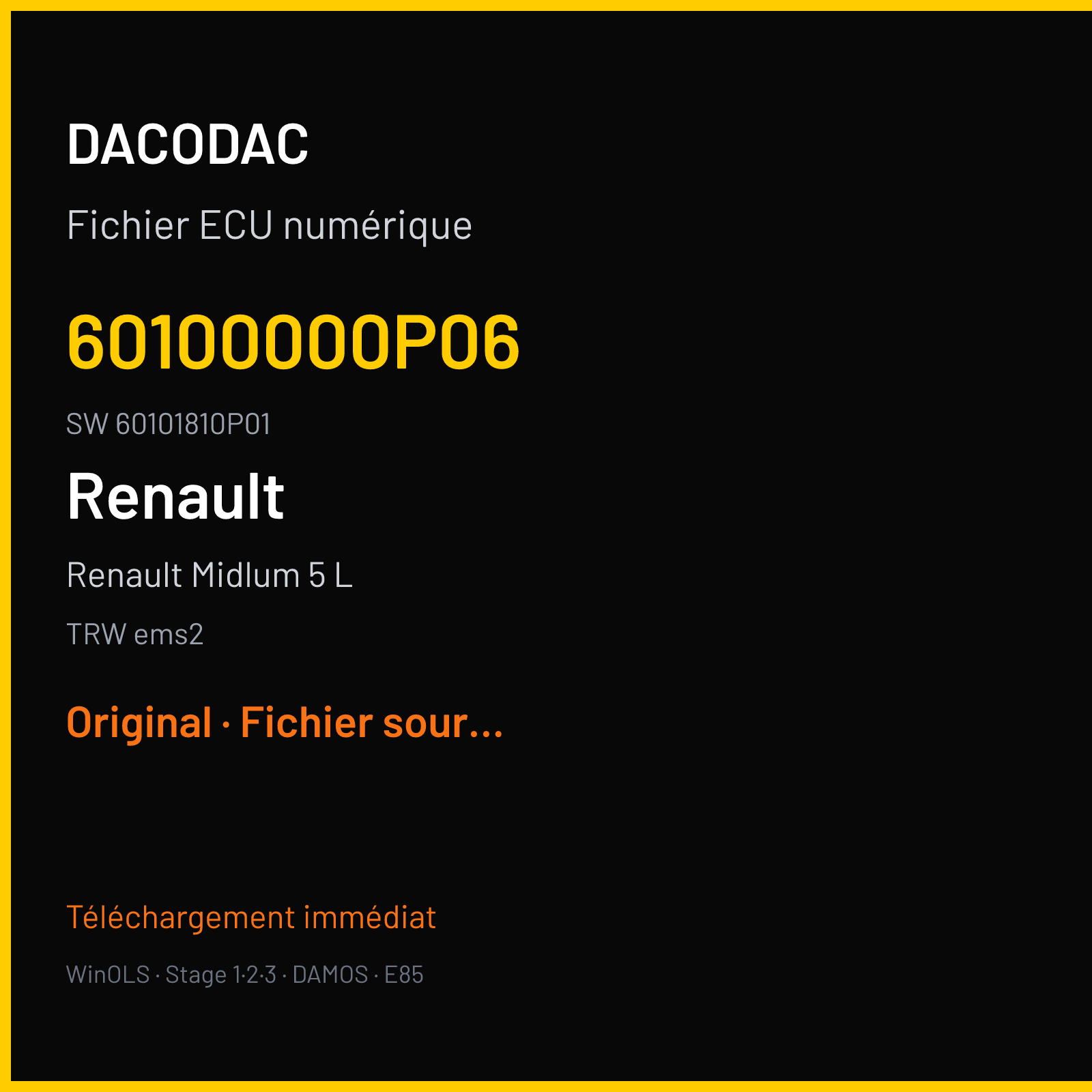 Renault Midlum 5 L (2009) — TRW ems2 — 60100000P06 · 60101810P01 — Original