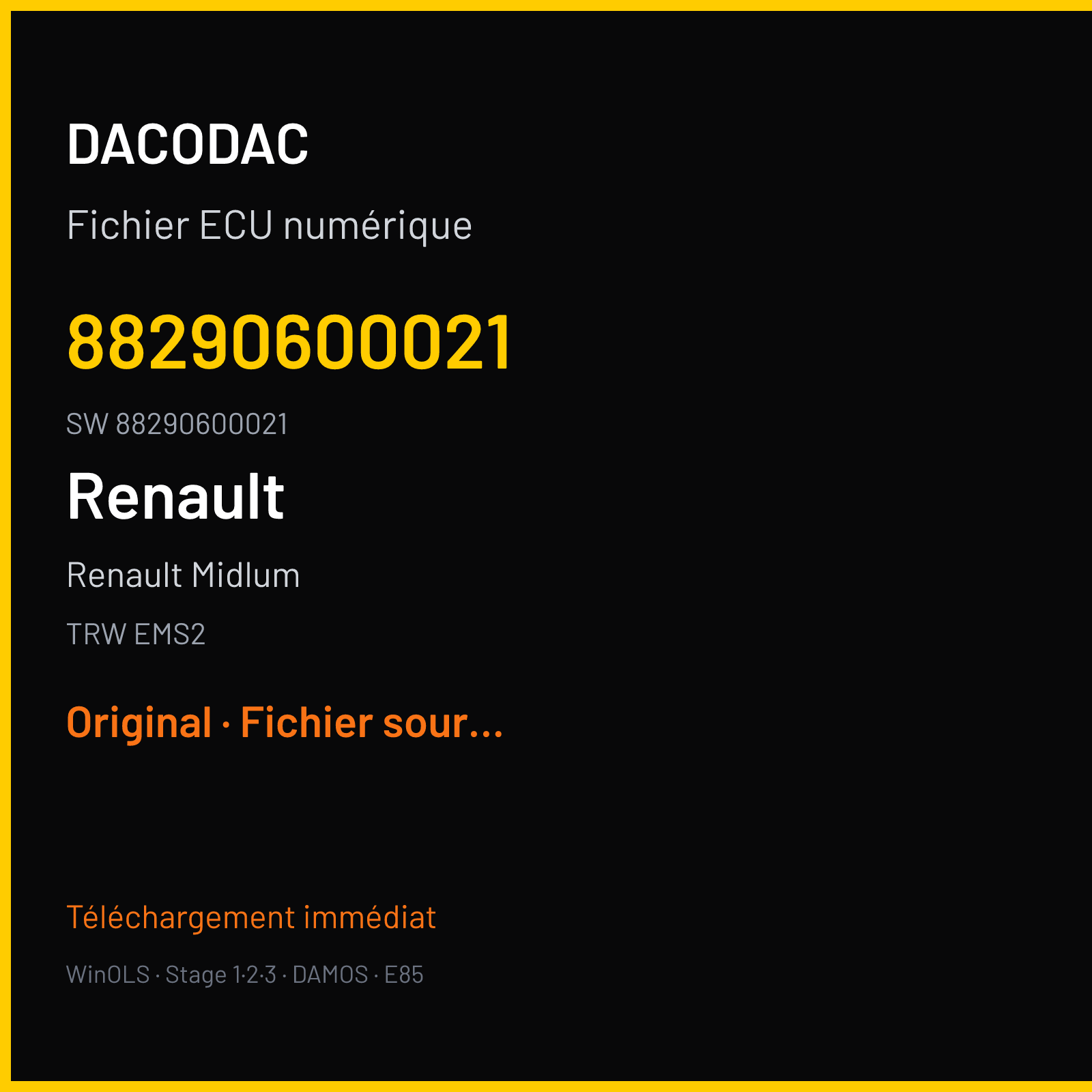 Renault Midlum 162 ch (2007) — TRW EMS2 — 88290600021 · 88290600021 — Original