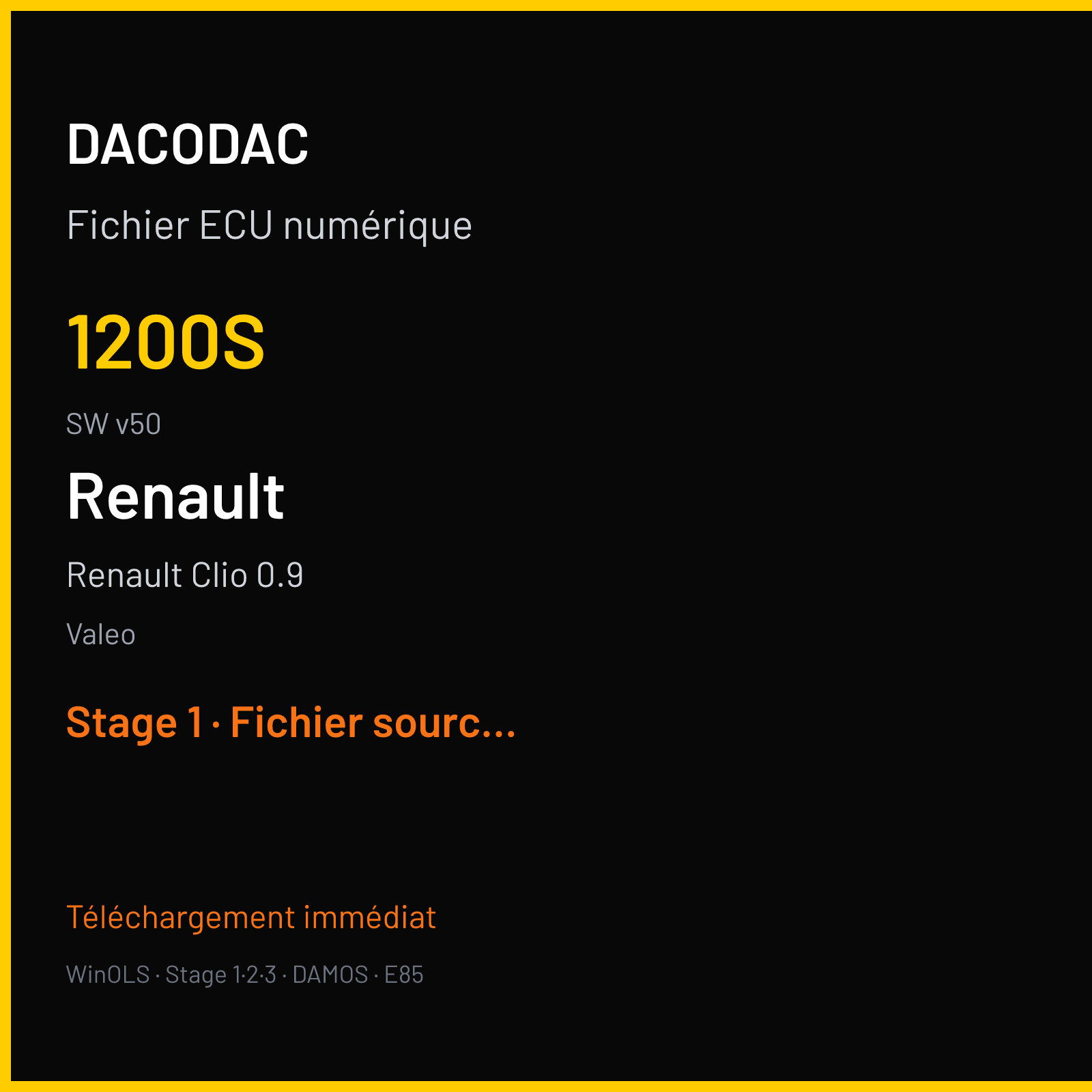 Renault Clio 0.9 (2015) — Valeo — 1200S · v50 — Stage 1