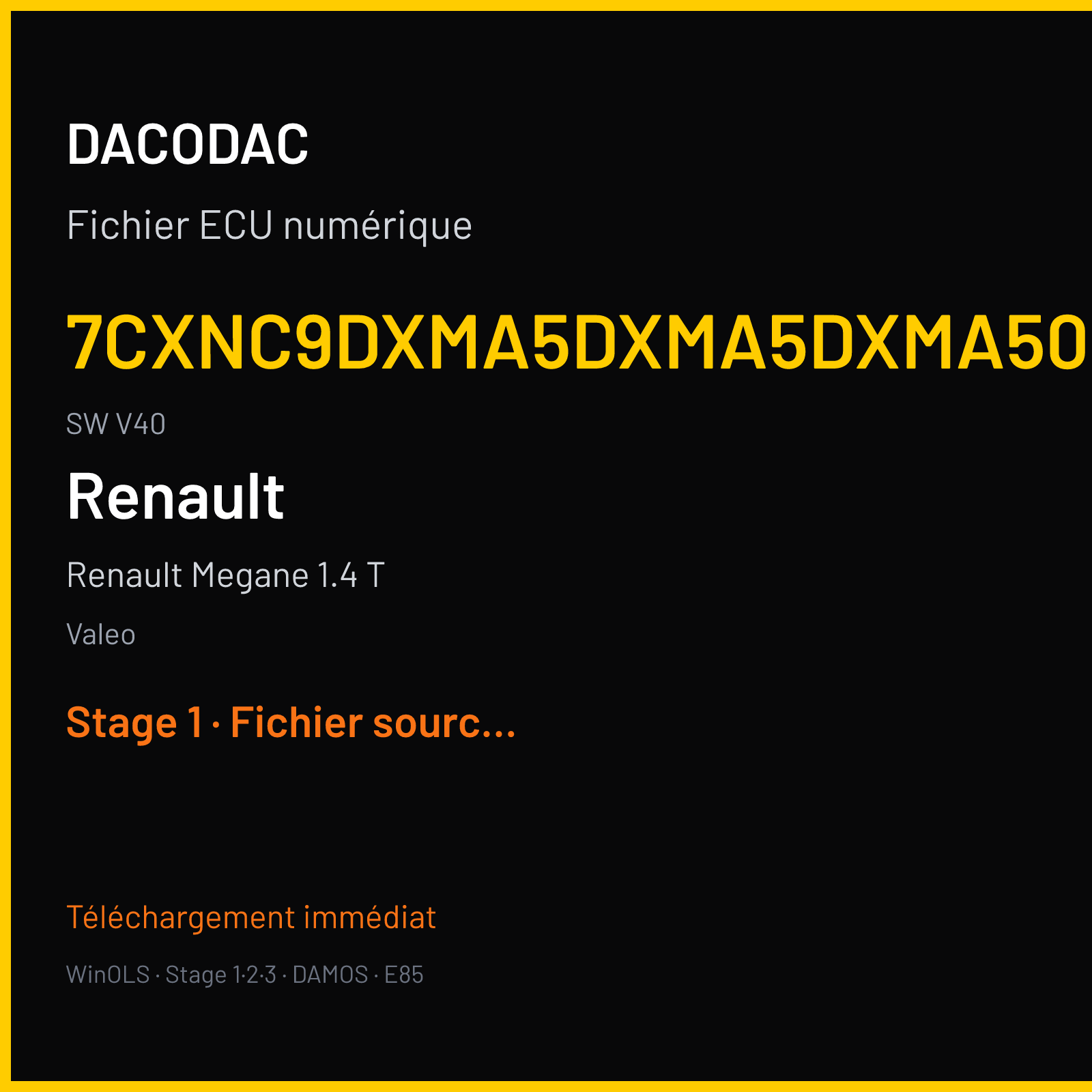 Renault Megane 1.4 T (2016) — Valeo — 7cXNC9dXMA5dXMA5dXMA50, · V40 — Stage 1