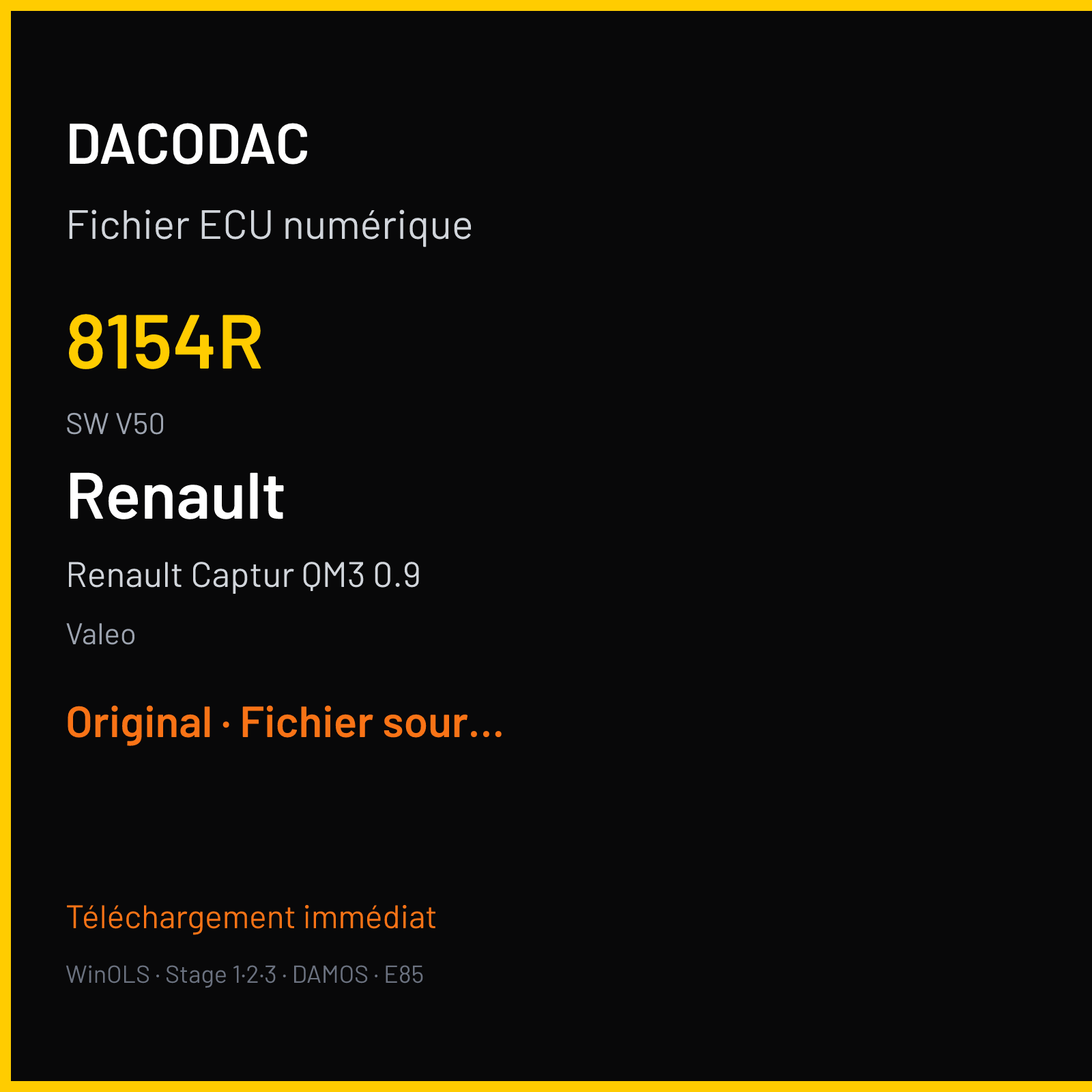 Renault Captur QM3 0.9 (2016) — Valeo — 8154R · V50 — Original