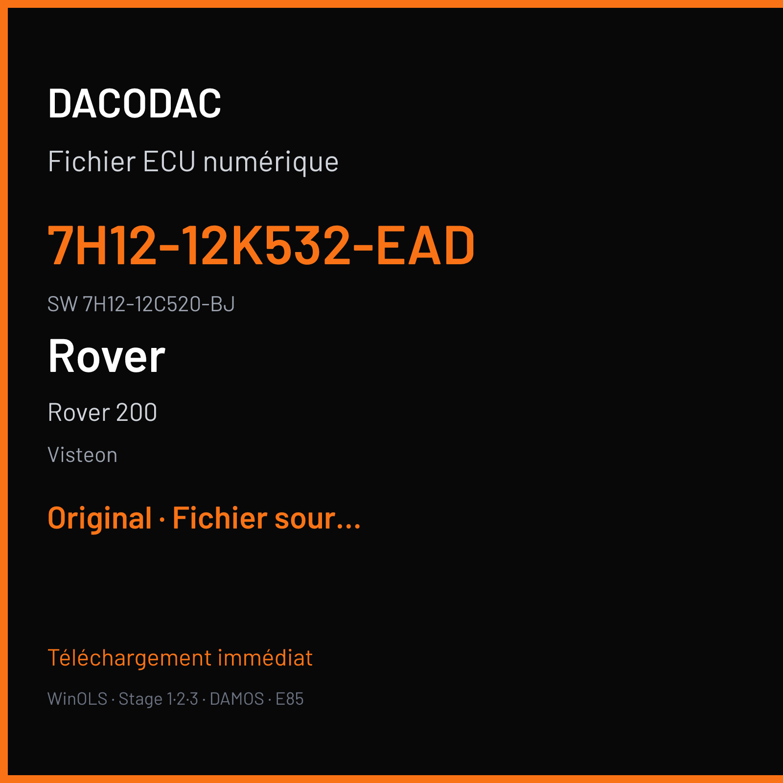 Rover 200 — Visteon — 7H12-12K532-EAD · 7H12-12C520-BJ · SWE10-01267-005F00 — Original
