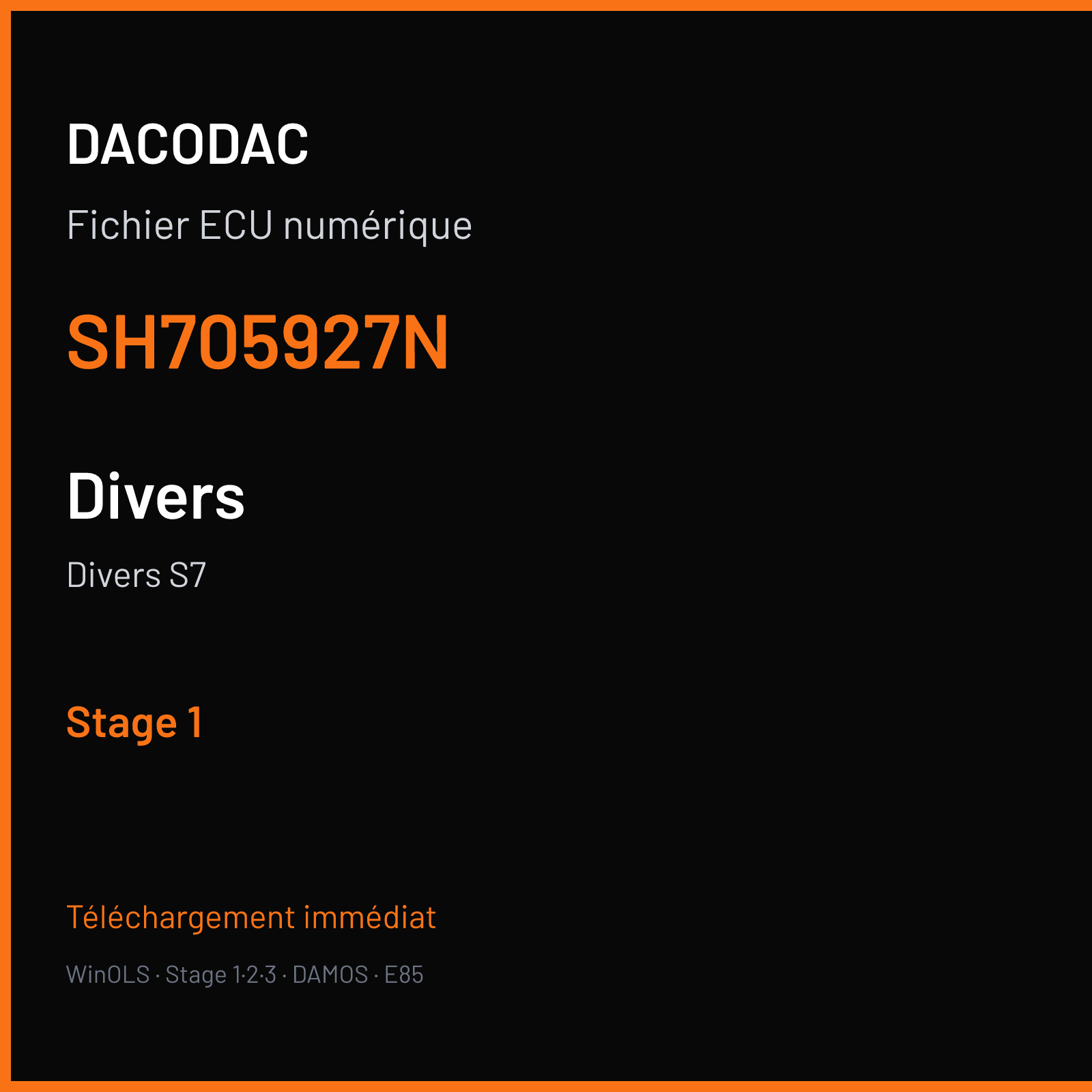 Divers S7 (2010) — SH705927N — Stage 1