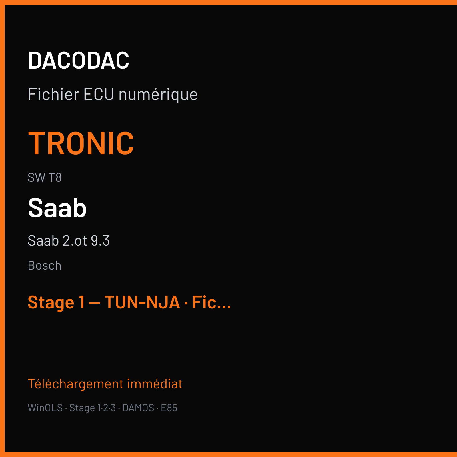 Saab 2.ot 9.3 (2010) — Bosch — TRONIC · T8 — Stage 1 — TUN-NJA