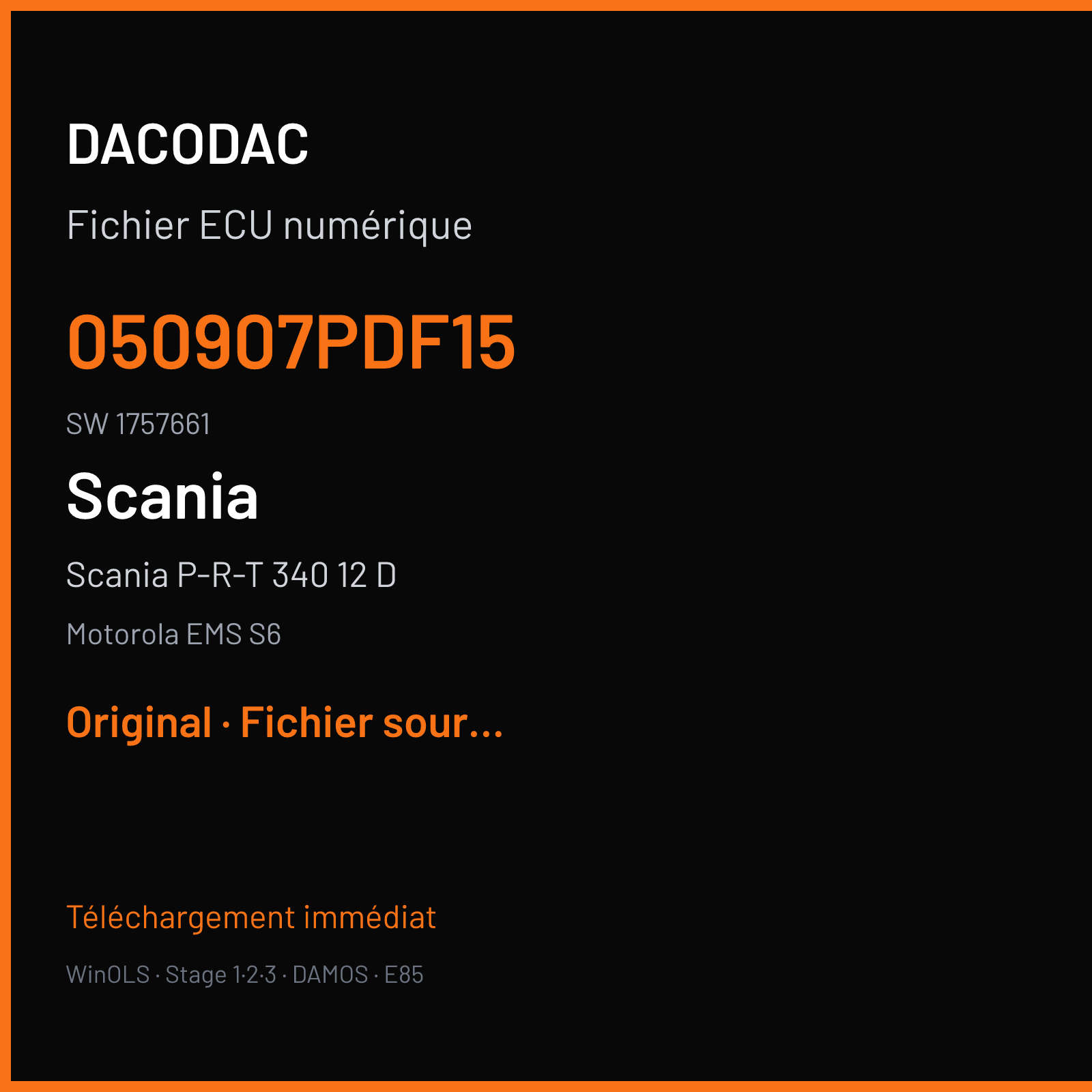 Scania P-R-T 340 12 D (2003) — Motorola EMS S6 — 050907PDF15 · 1757661 — Original