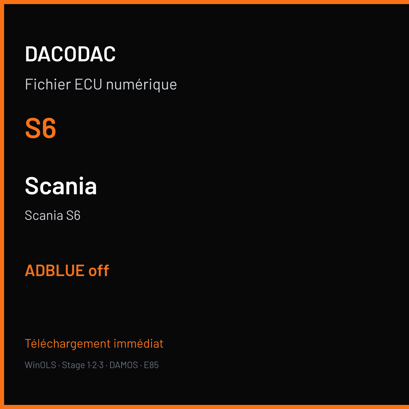Scania S6 (2012) — S6 — ADBLUE off
