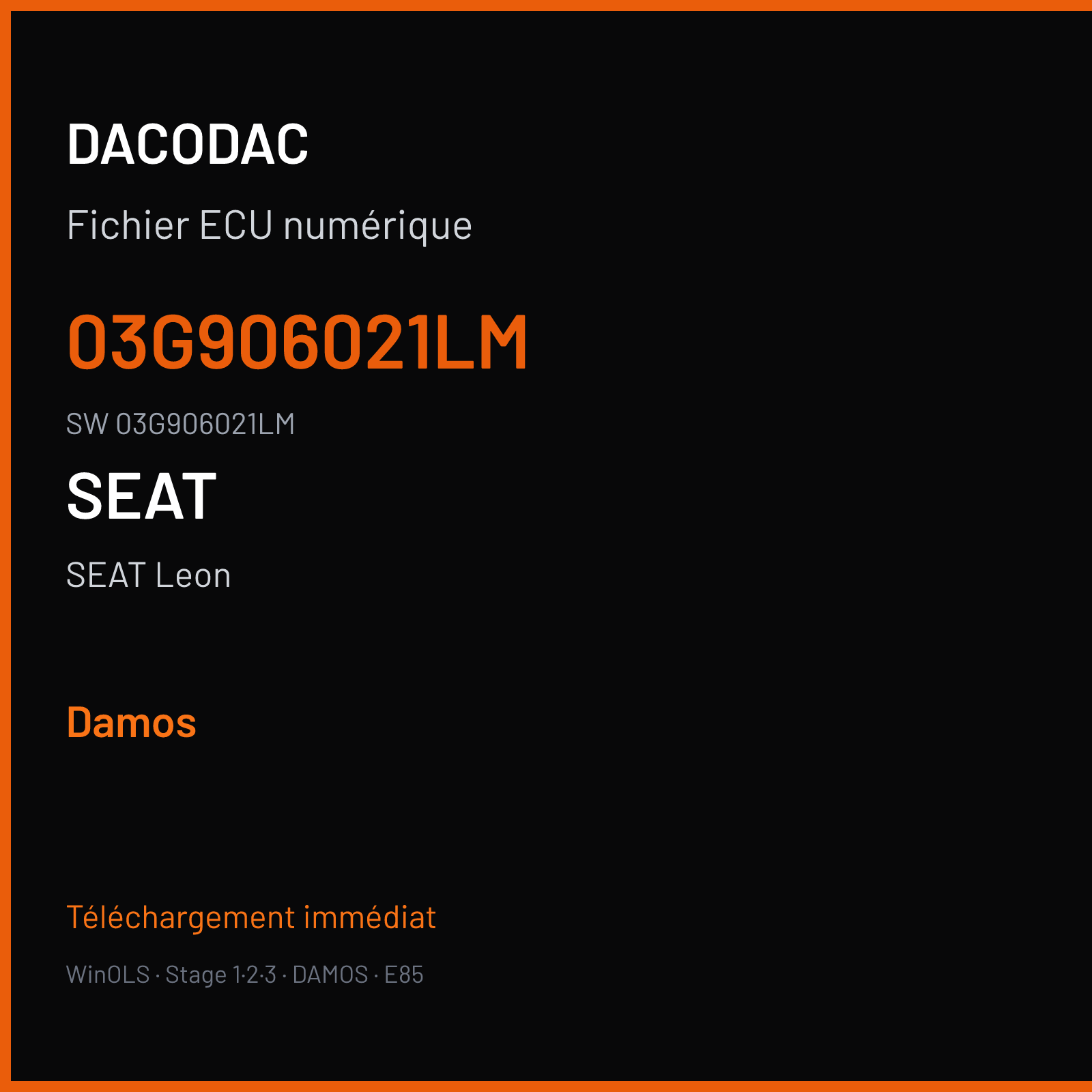 SEAT Leon — 03G906021LM · 03G906021LM — Damos