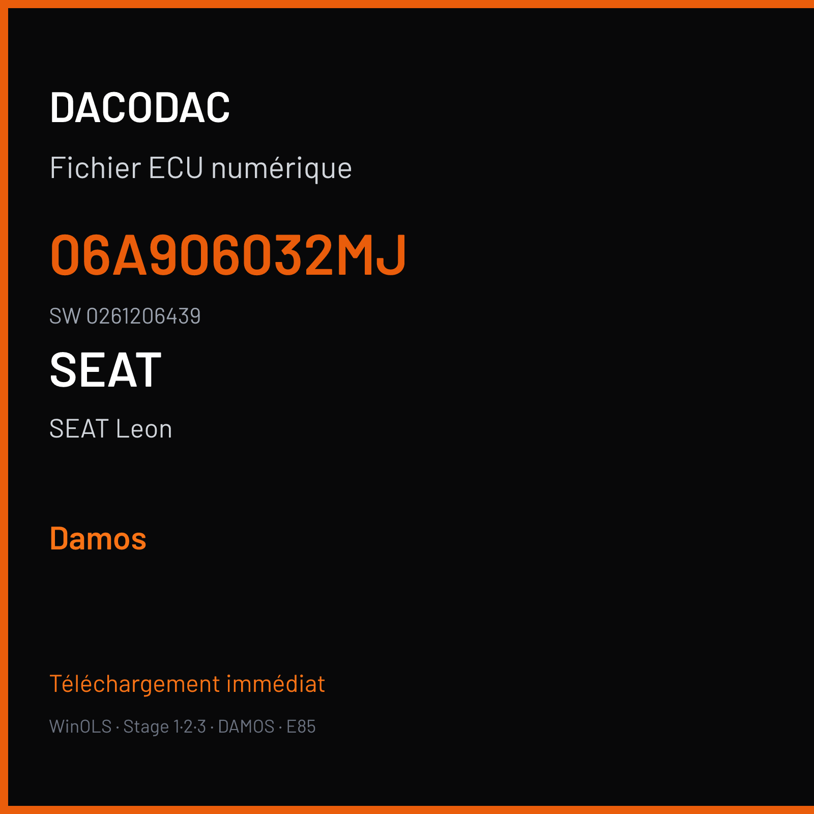 SEAT Leon — 06A906032MJ · 0261206439 — Damos