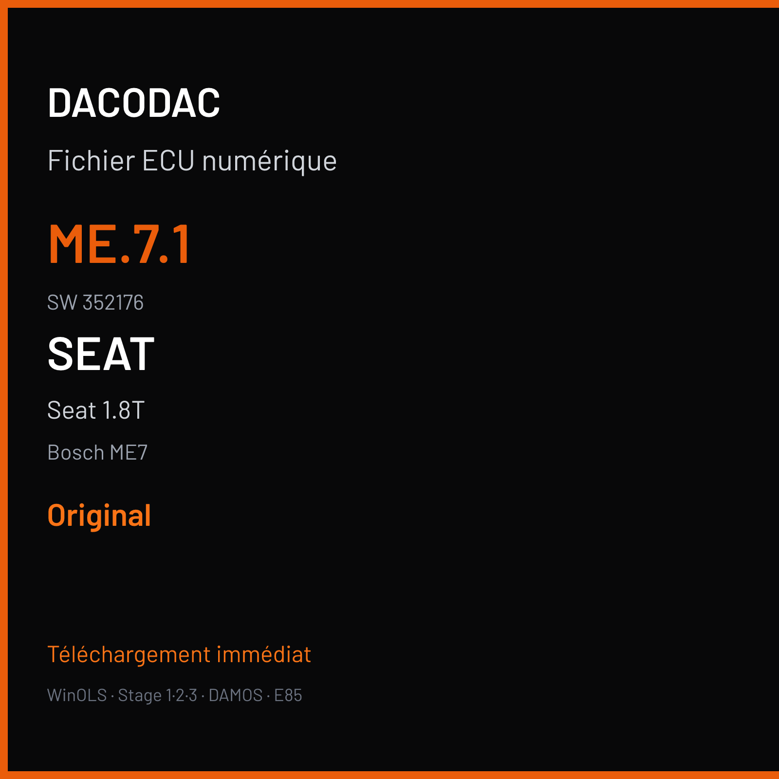 Seat 1.8T (2002) — Bosch ME7 — ME.7.1 · 352176 — Original