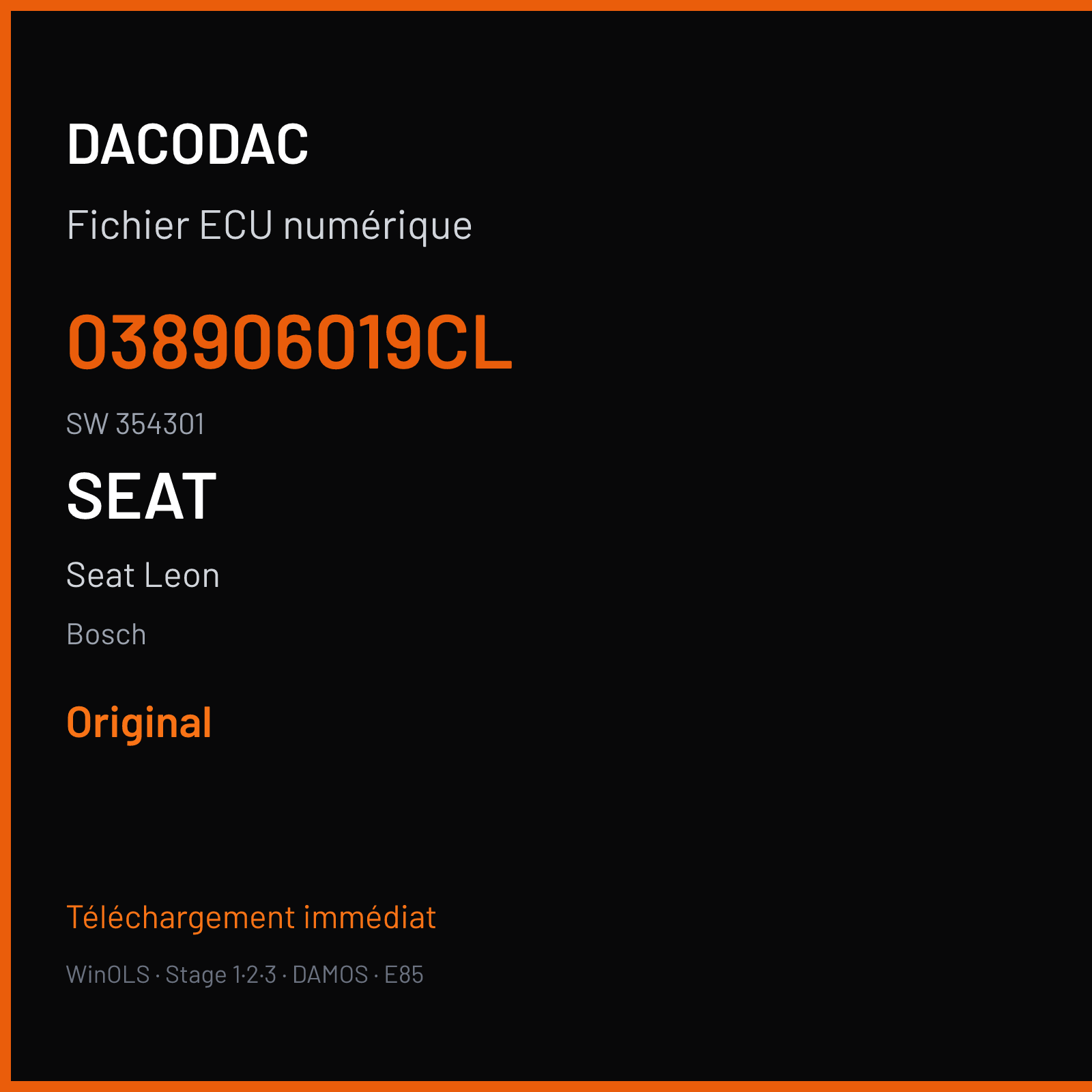 Seat Leon — Bosch — 038906019CL · 354301 — Original