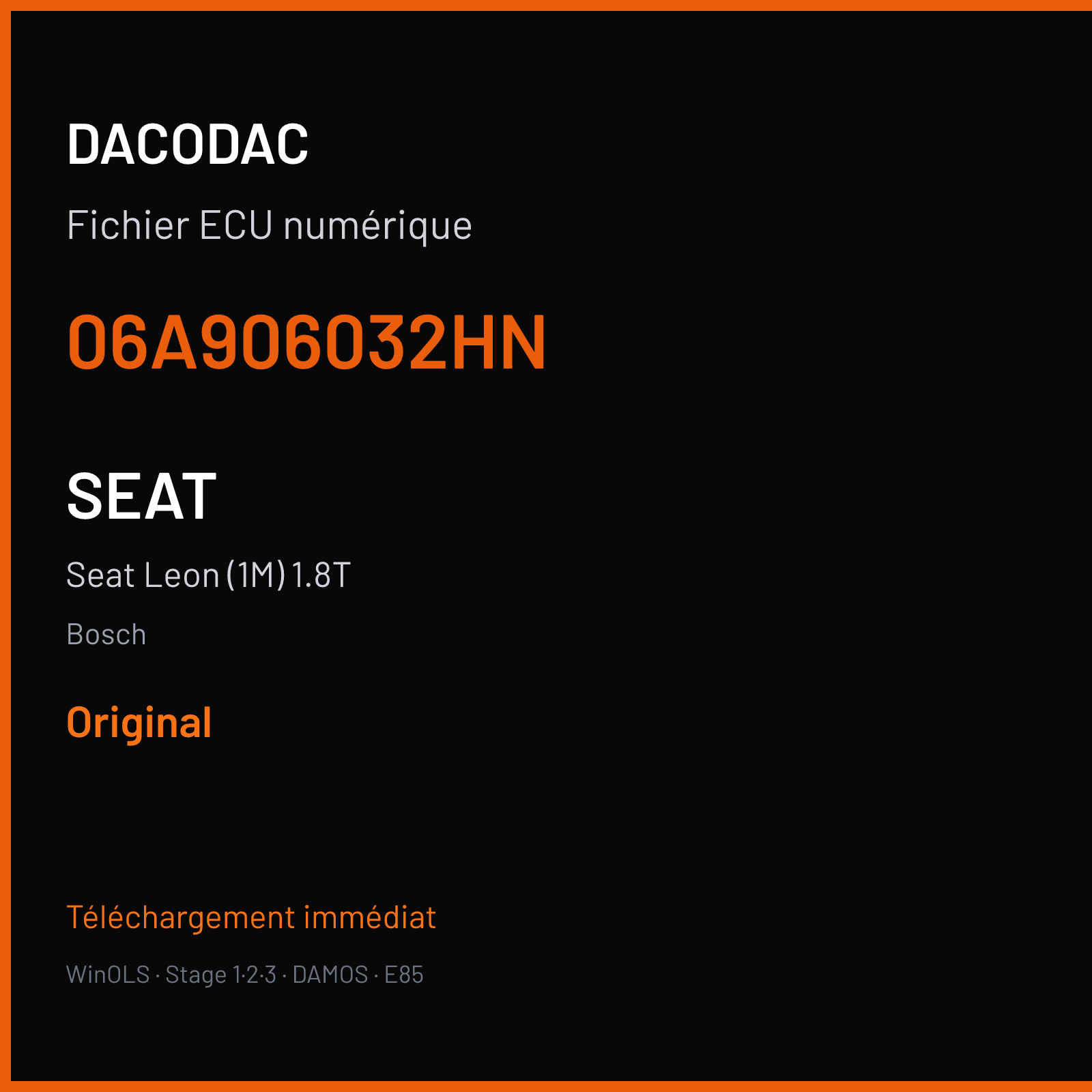 Seat Leon (1M) 1.8T (2001) — Bosch — 06A906032HN — Original