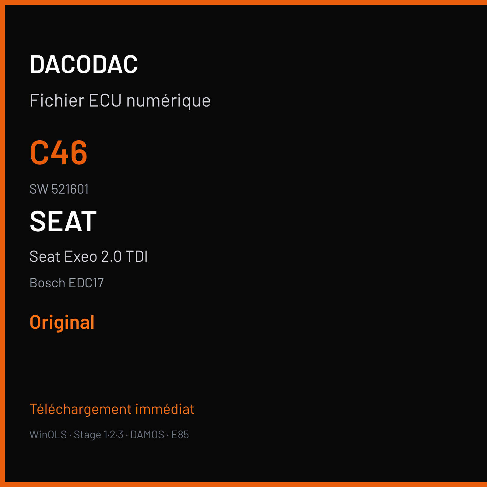 Seat Exeo 2.0 TDI (2012) — Bosch EDC17 — C46 · 521601 — Original