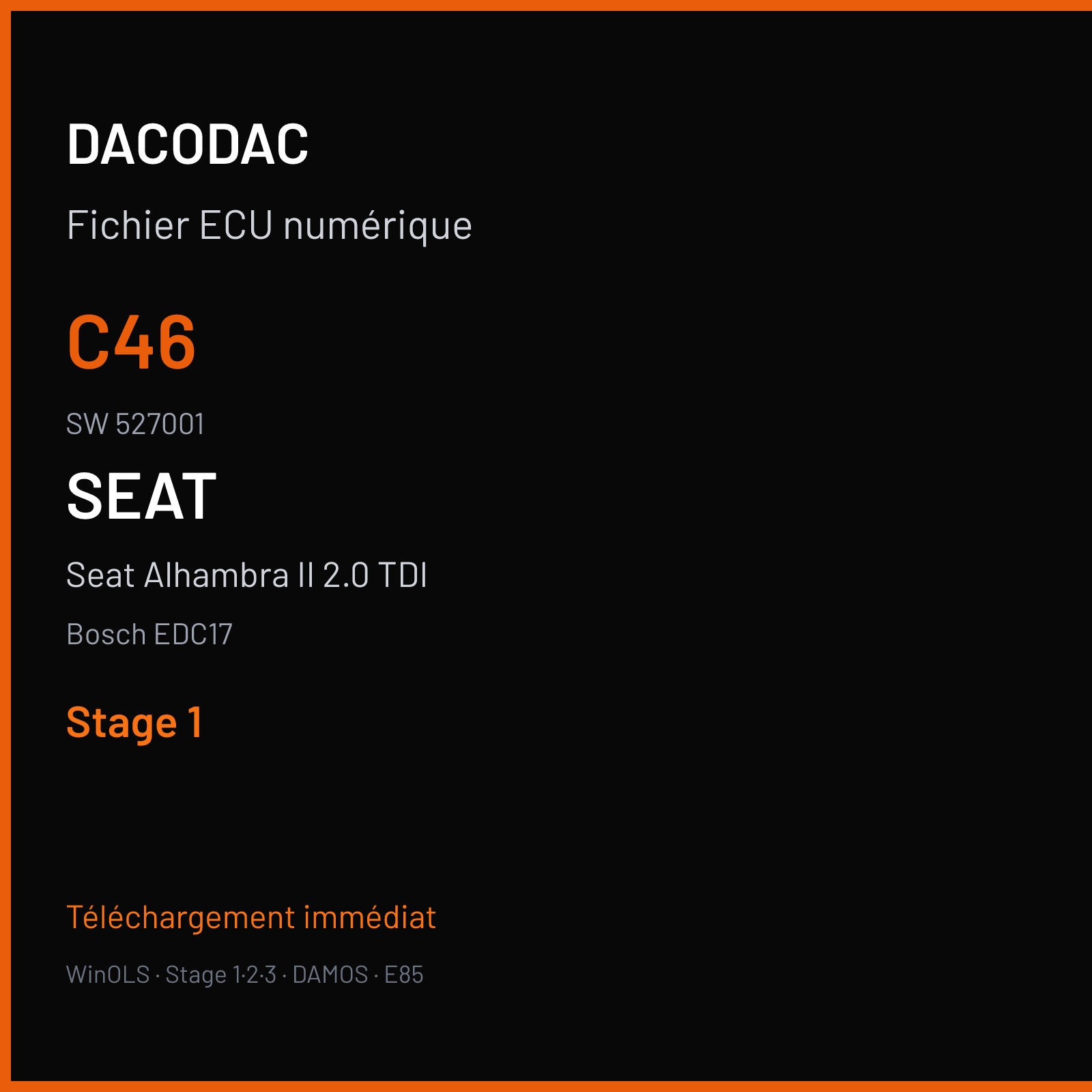 Seat Alhambra II 2.0 TDI (2012) — Bosch EDC17 — C46 · 527001 — Stage 1