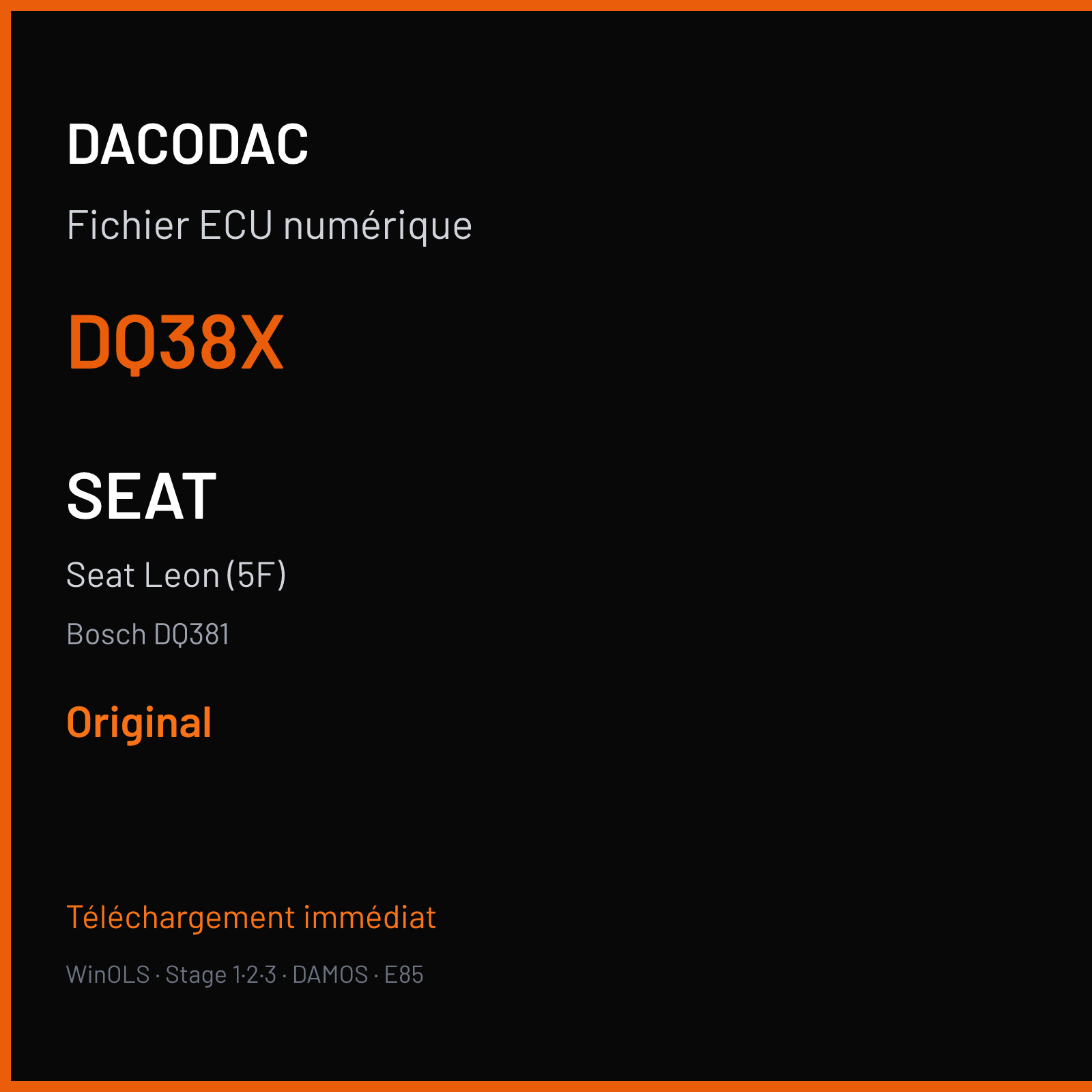 Seat Leon (5F) — Bosch DQ381 — DQ38X — Original