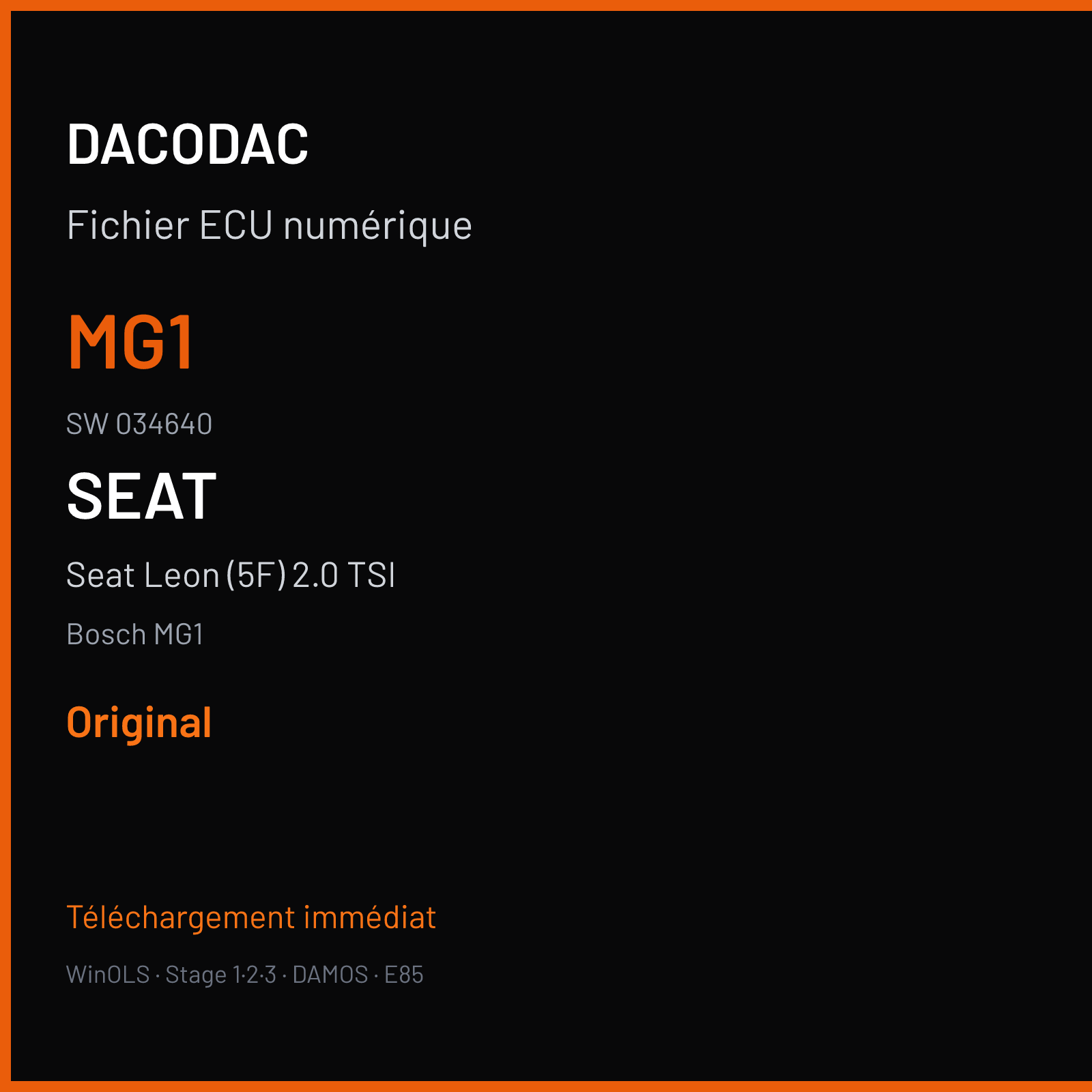 Seat Leon (5F) 2.0 TSI (2018) — Bosch MG1 — MG1 · 034640 — Original