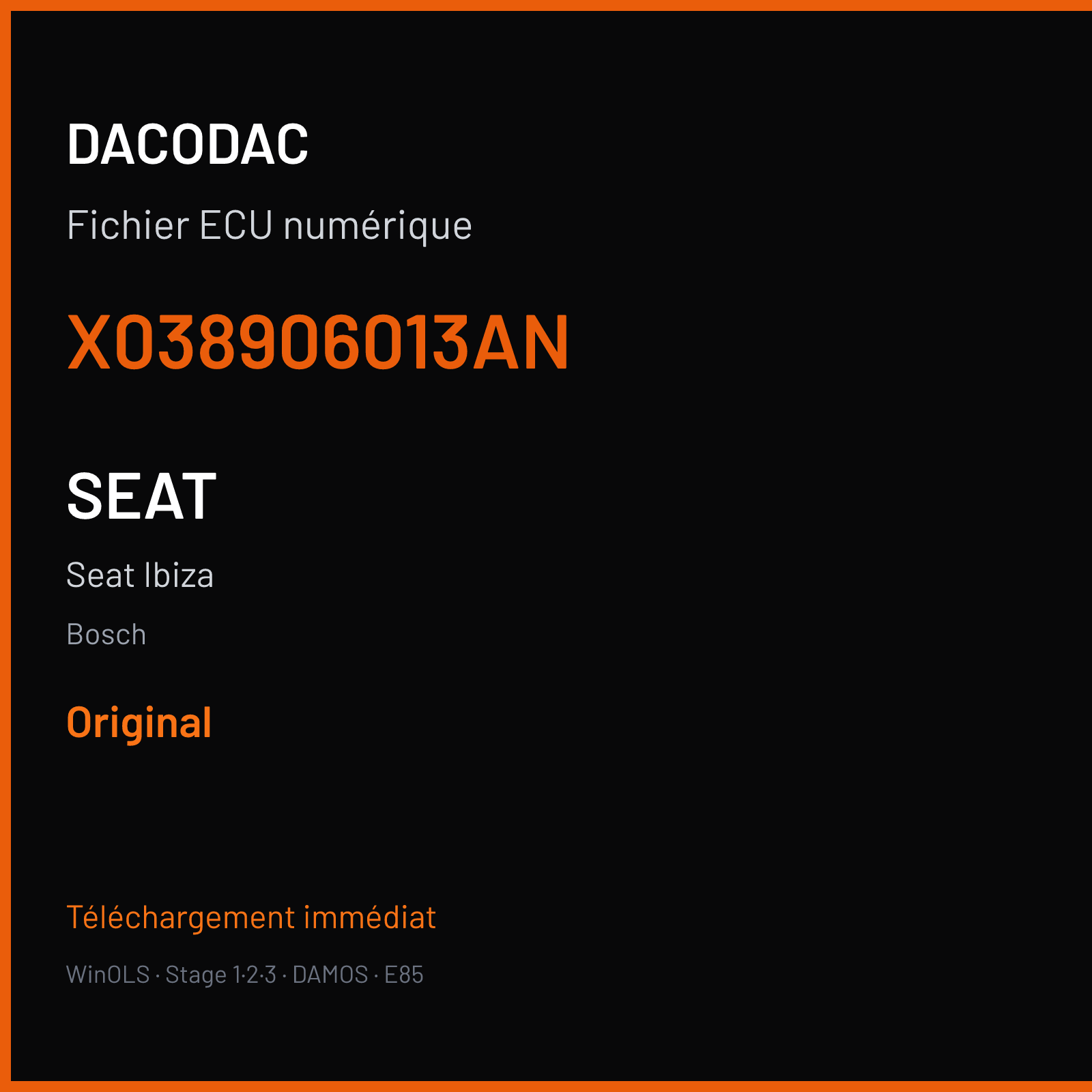Seat Ibiza (2004) — Bosch — X038906013AN — Original