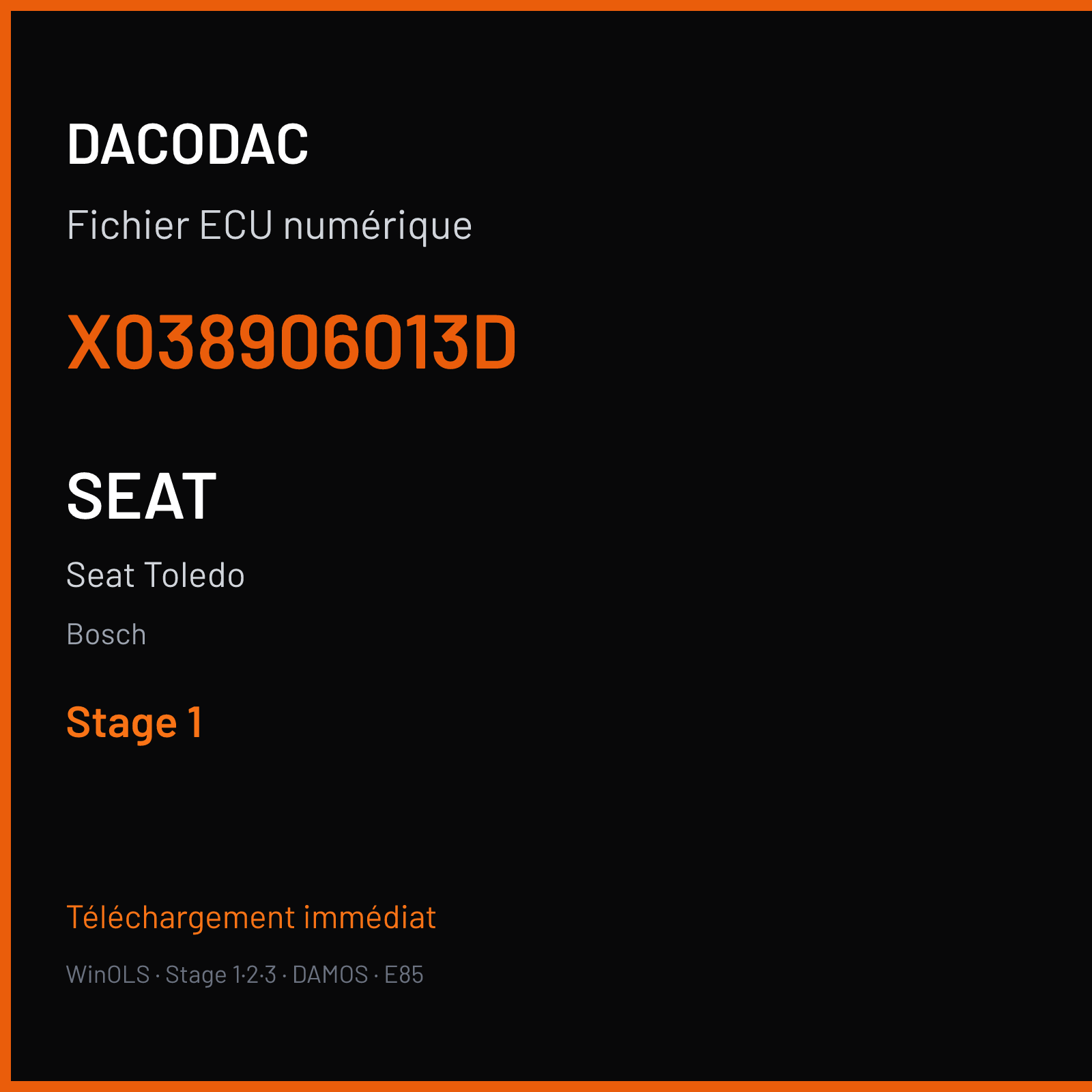 Seat Toledo — Bosch — X038906013D — Stage 1